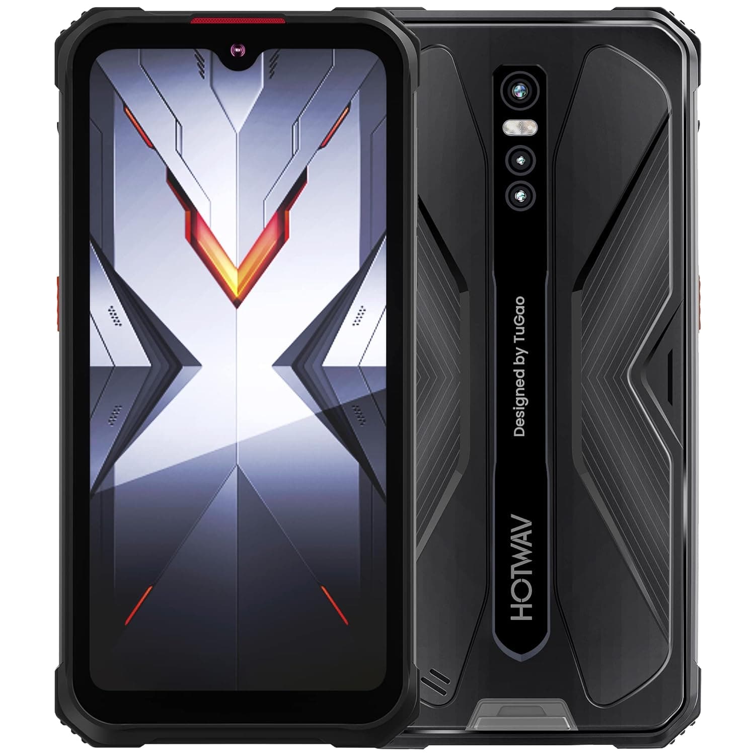 HOTWAV Cyber 9 Pro Outdoor Unlocked Smartphone, 8G + 128GB Android 11 IP68/IP69K Waterproof Robust Mobile Phone, 7500mAh Battery, 6.3 Inch 48MP Triple Camera 4G Smartphone (Gray)