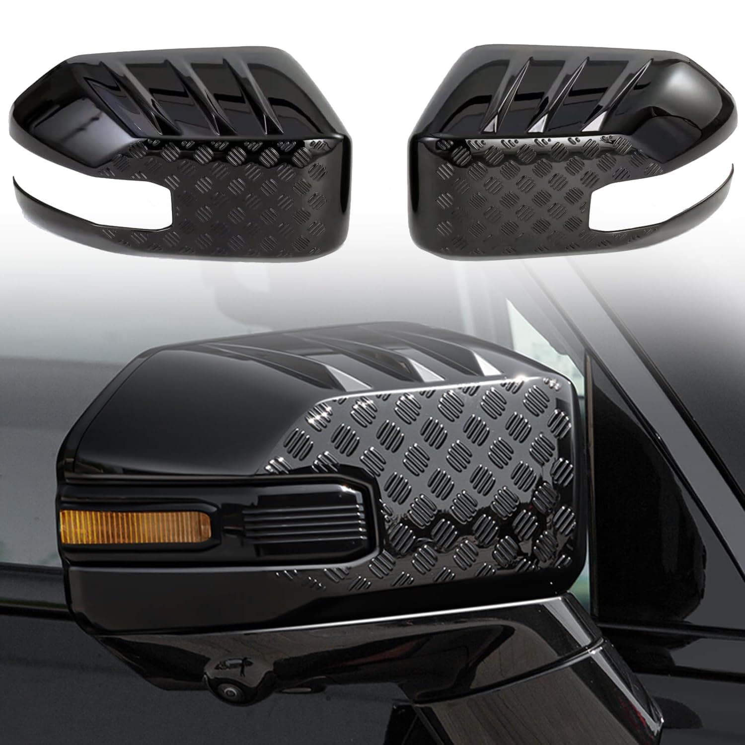 Compatible With Chery Jetour T2 2023-2025 Traveler Reverse Mirror Shell Sticker,T2 Car Exterior Accessories Rearview Side Mirror Cap Cover Trim Black ABS 2pcs. (Gloss Black)