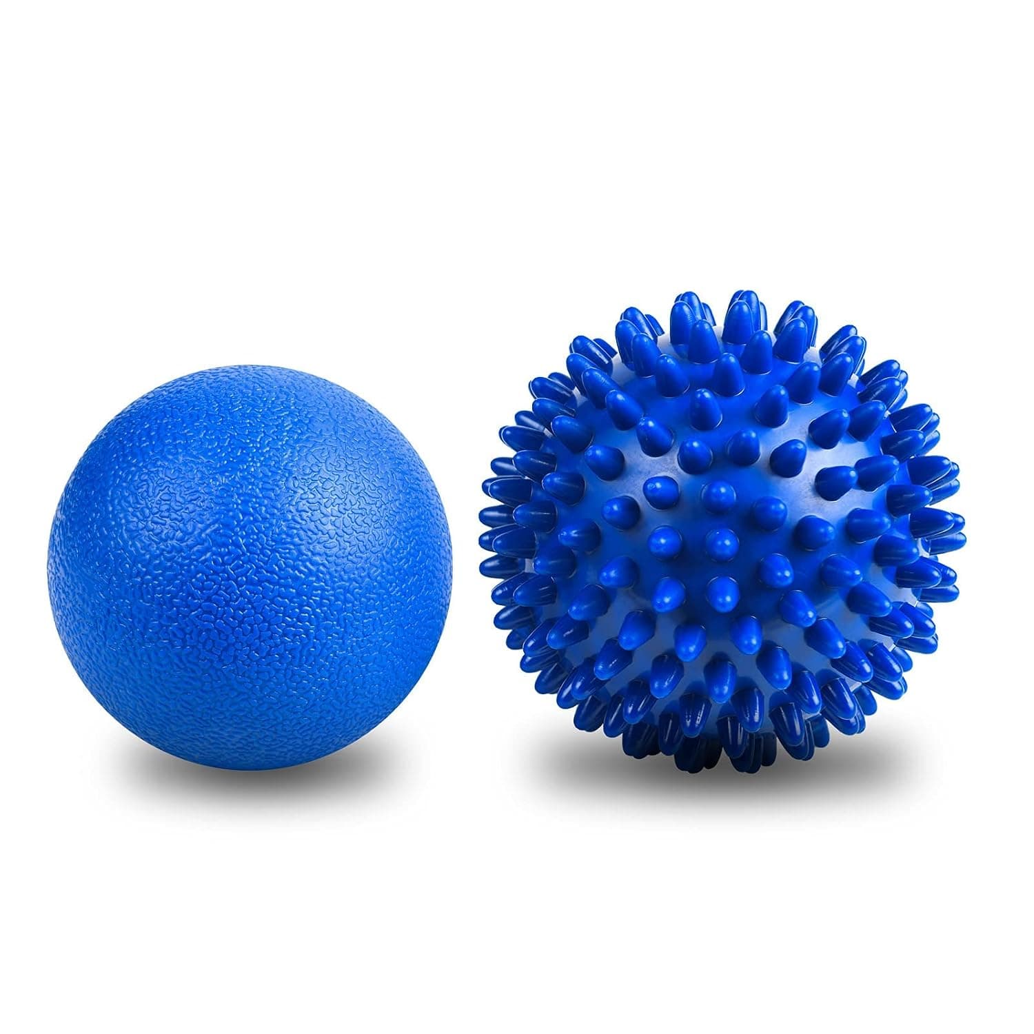 Massage Ball Set, 2 Pack Physical Therapy Massage Balls, Hard Lacrosse Ball & Spiky Massage Ball for Myofascial Release and Trigger Point Deep Tissue Massage