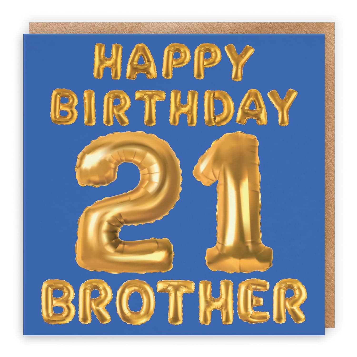 Hunts England Brother 21st Birthday Card - Happy Birthday - 21 - Brother - Balloon Collection