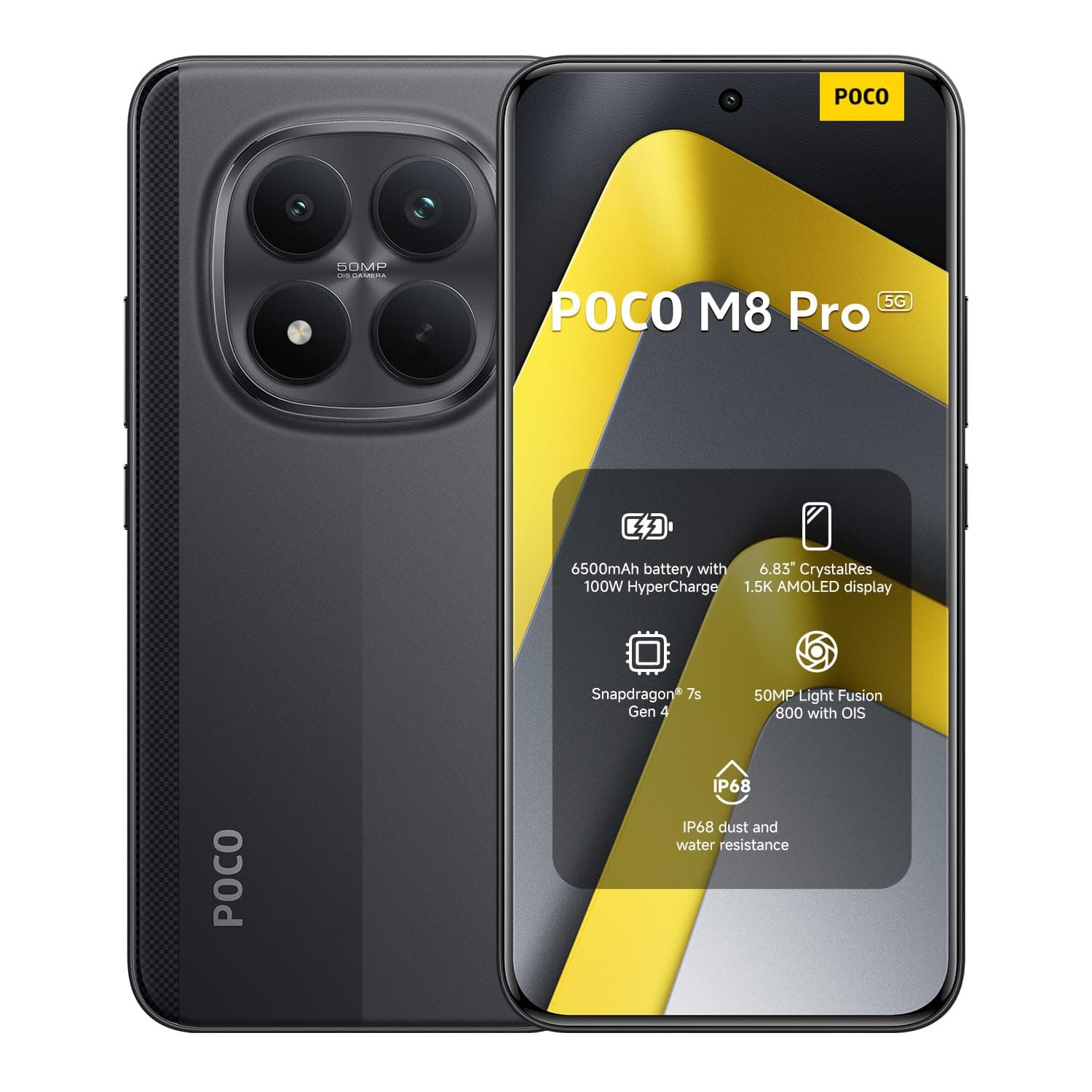 POCO M8 Pro 5G Black 12GB RAM 512GB ROM - Global Version