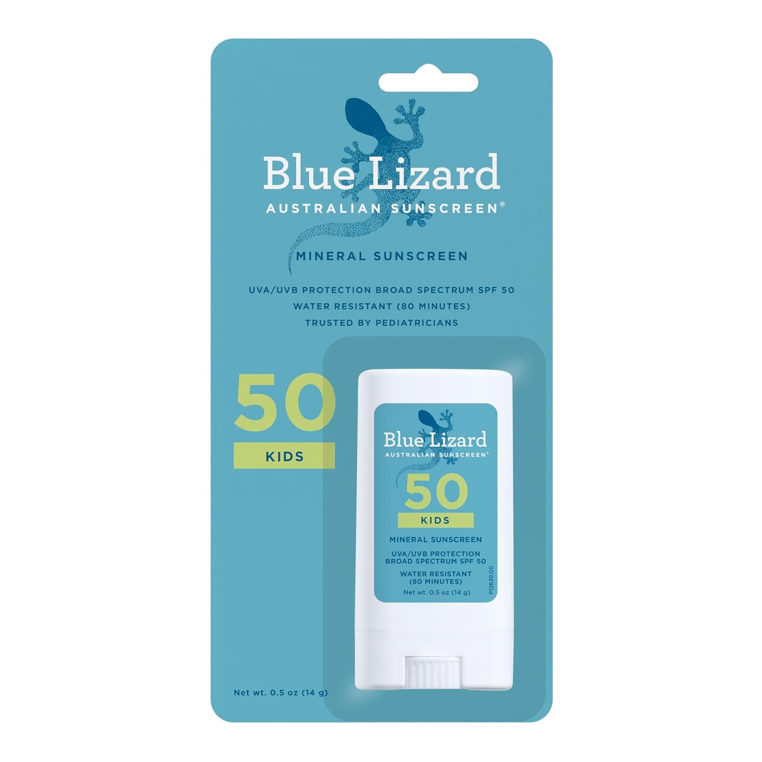 BLUE LIZARD Mineral Sunscreen Stick with Zinc Oxide SPF 50+ Water Resistant UVA/UVB Protection Easy to Apply Fragrance Free, Kids, Unscented, 0.5 oz | Zinc Oxide, 100% Mineral Actives, Water Resistant, UVA/UVB Protection, Vegan, Fragrance-Free, Easy Application, For Kids
