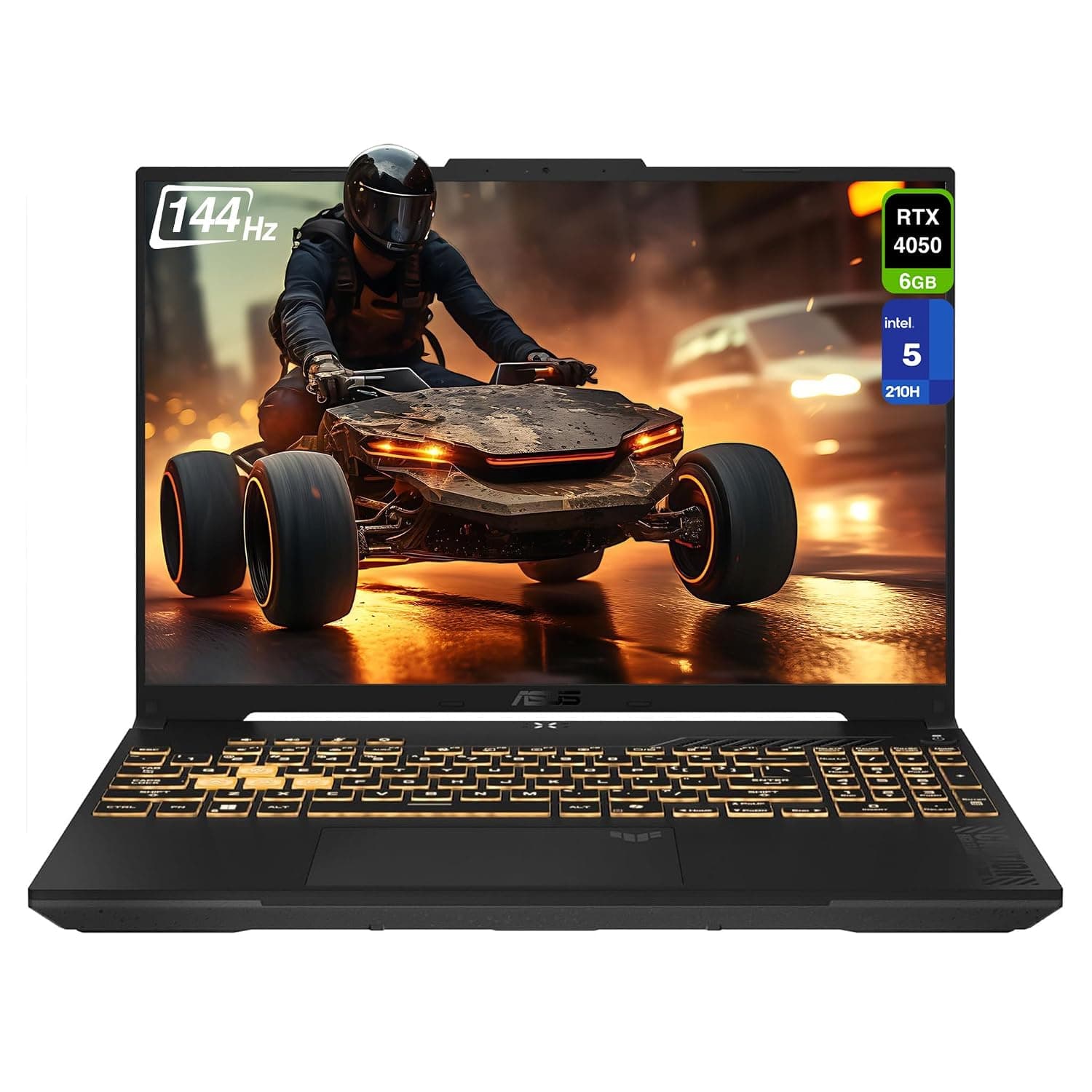 ASUS TUF F16 Gaming Laptop, Intel 5-210H, 32 GB DDR5 RAM, 2 TB PCIe SSD, 16'' FHD+ (1920x1200, WUXGA) 144Hz IPS Display, Nvidia G-Force RTX 4050, 1-Zone RGB Backlit Keyboard, W11 Home, Mecha Gray