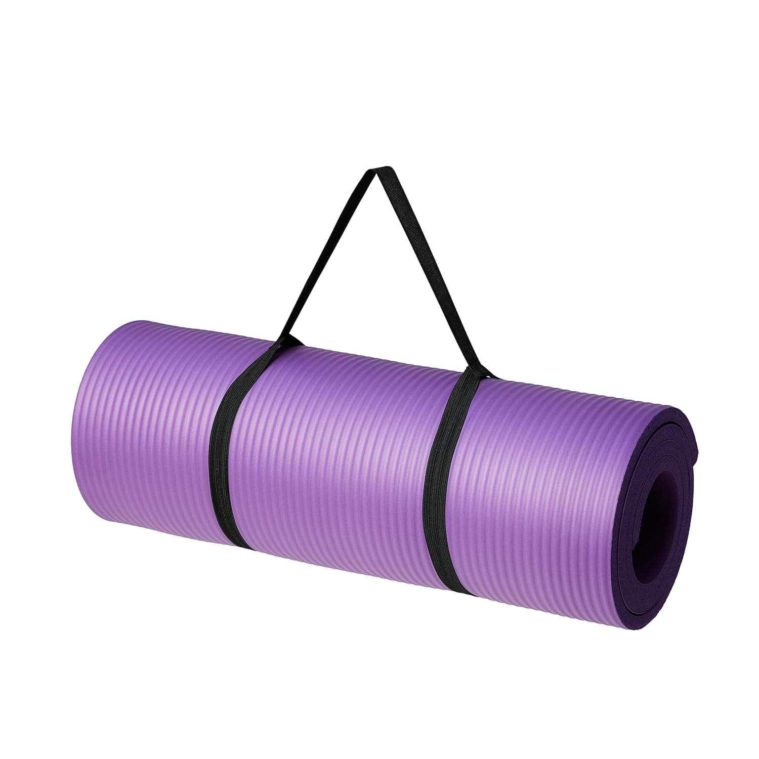 AmazonBasics Extra Thick Exercise Yoga Gym Floor Mat with Carrying Strap