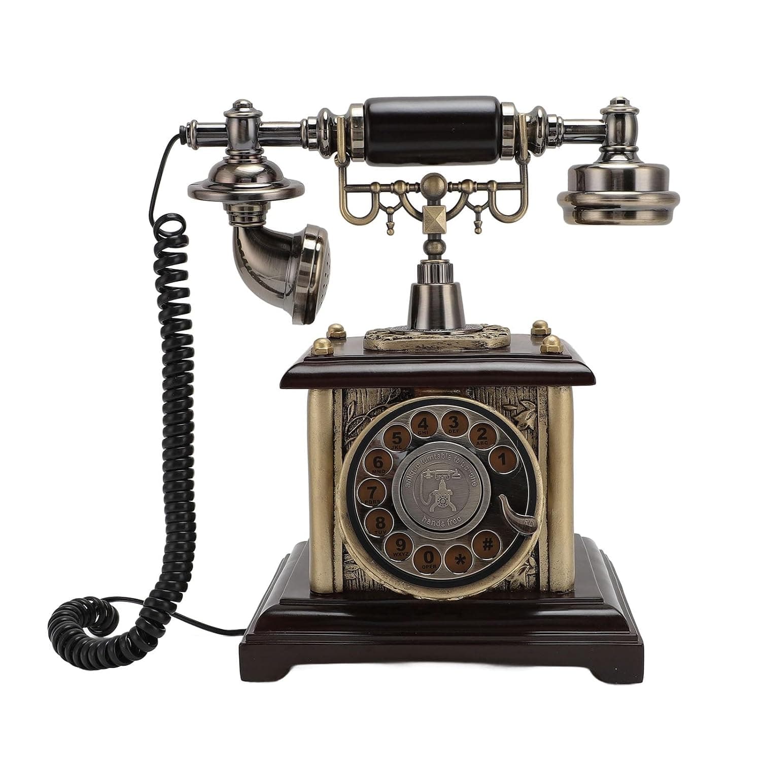 Jectse Classic Rotating Design Retro Landline Phone for Luxury Establishments Vintage Phone for Last Number Dialed