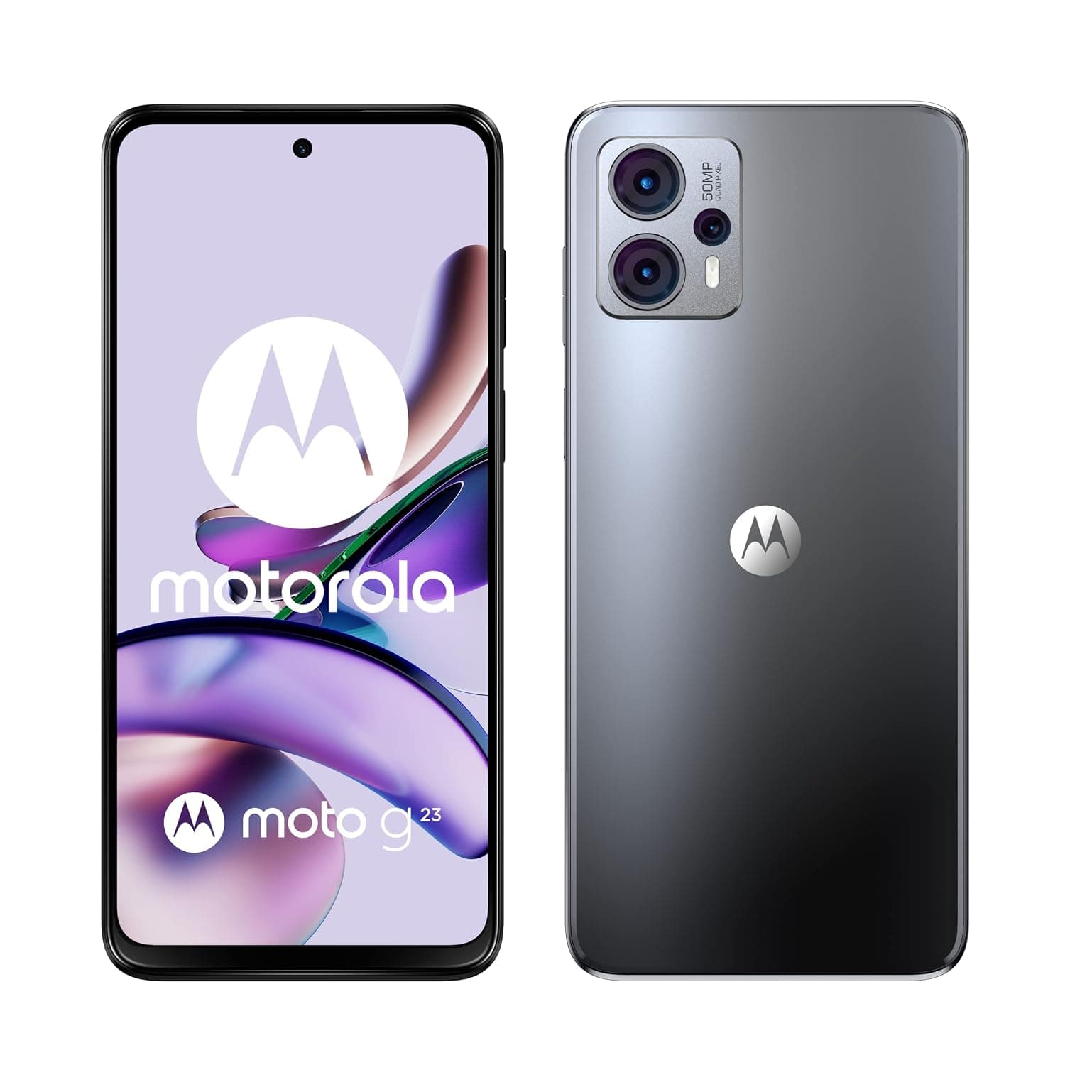 Motorola Moto G23 Dual SIM 128GB ROM + 8GB RAM Factory Unlocked 4G Smartphone (Matte Charcoal) - International Version