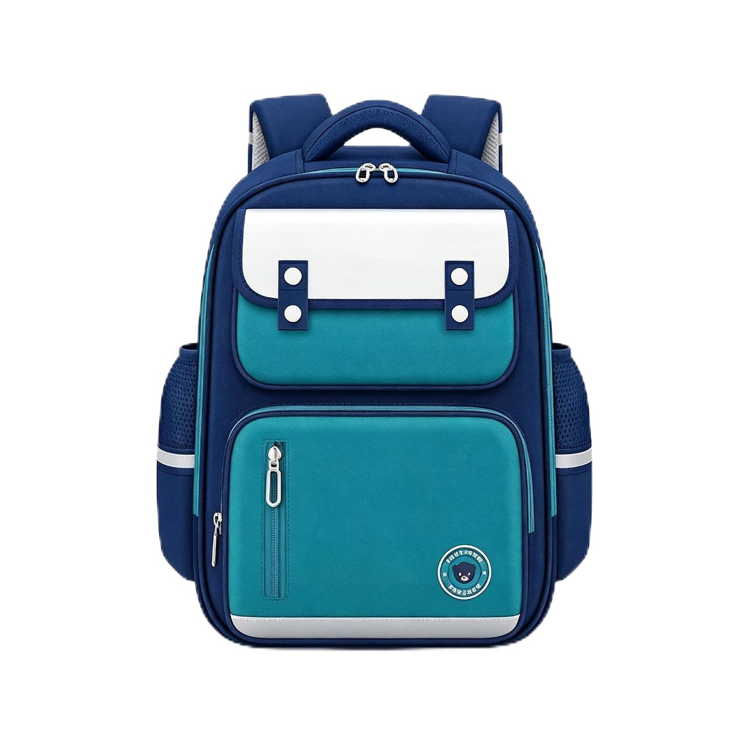 Kids School Backpack, Blue and Teal, Lightweight with Multiple Compartments, Casual Style for Boys