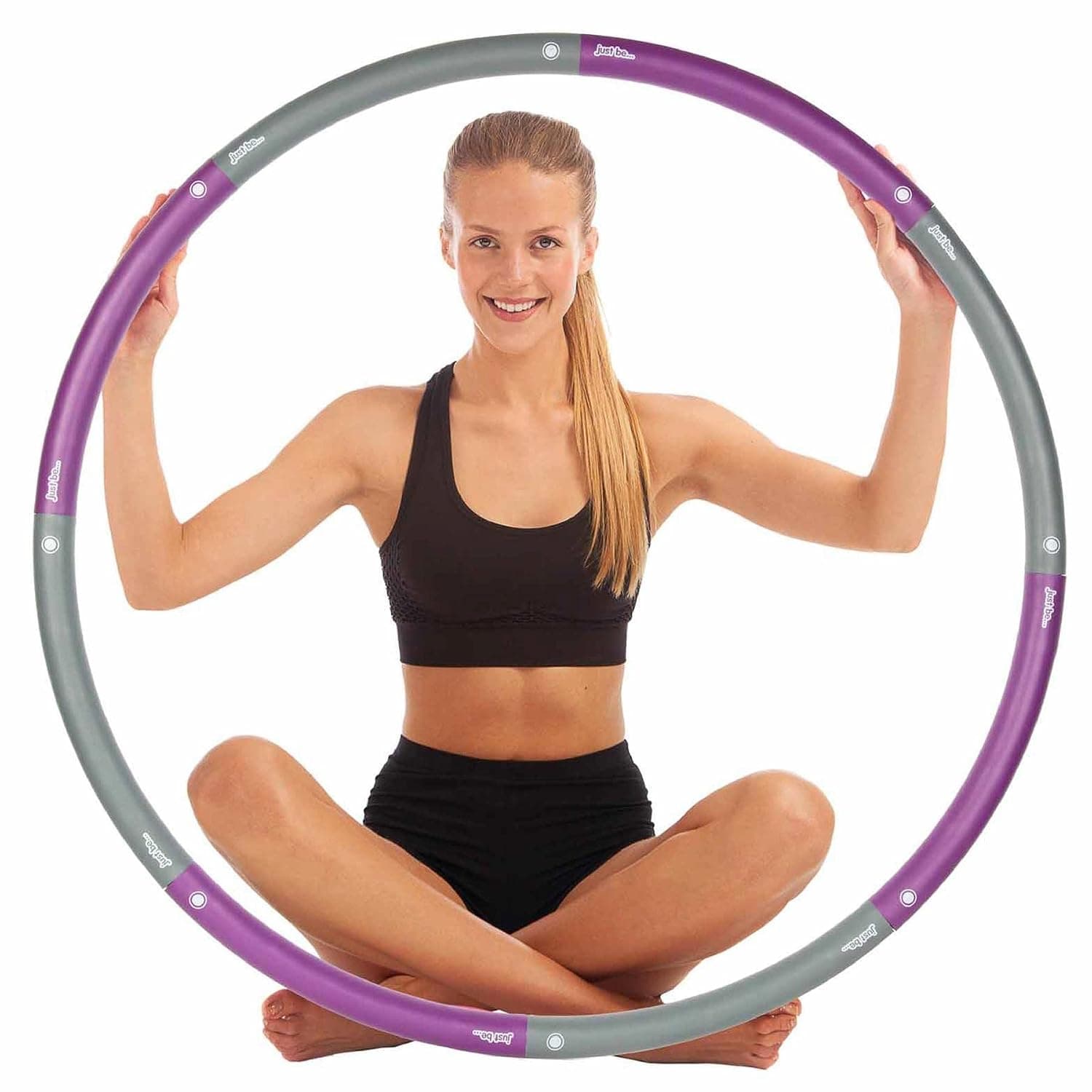 Hula Hoop Adult Weight Loss - Sports Equipment Fitness Home or Gym - Hoola Hoop with Removable Segments by Just Be..