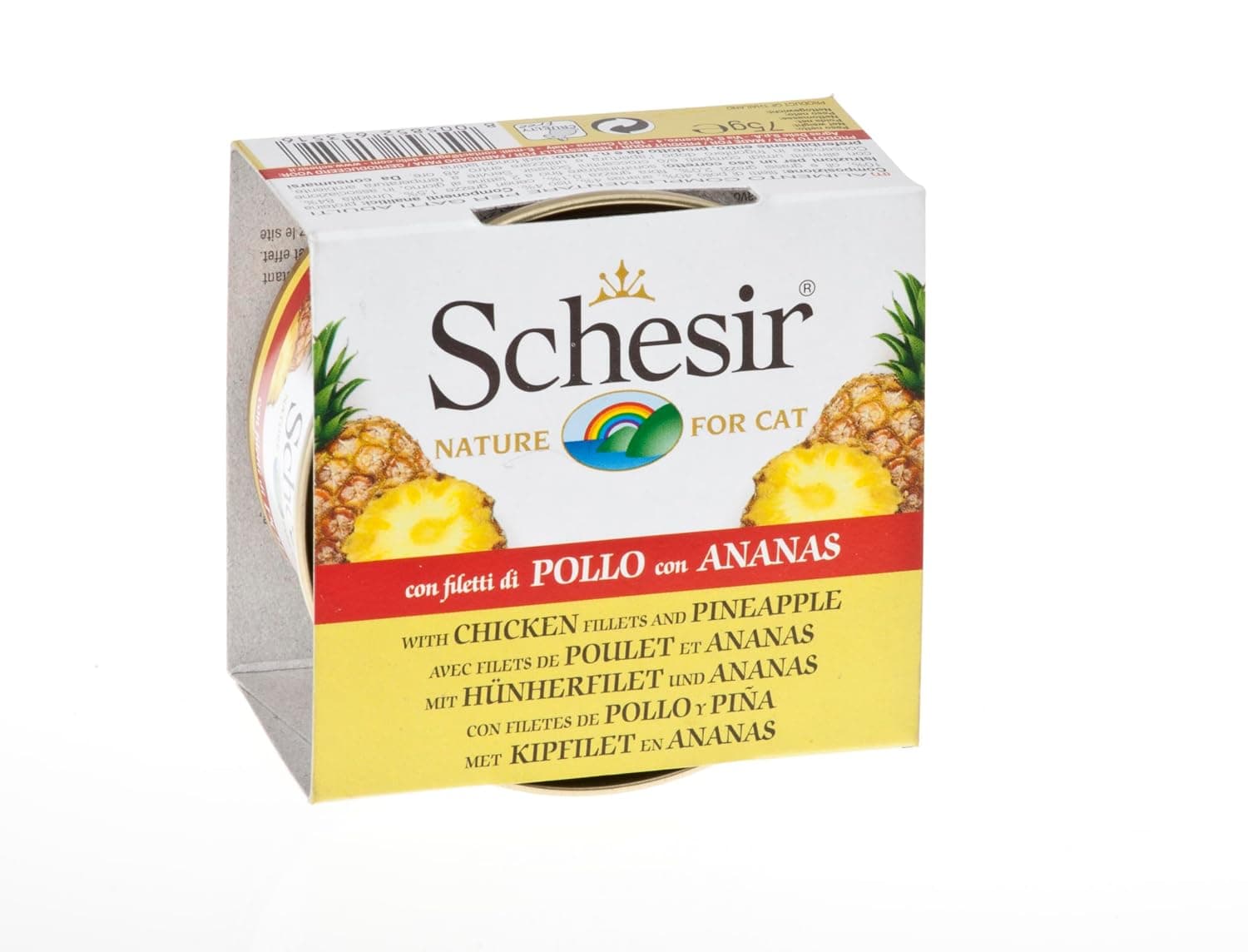 Schesir Cat Chicken with Pineapple Fruit Can 75g