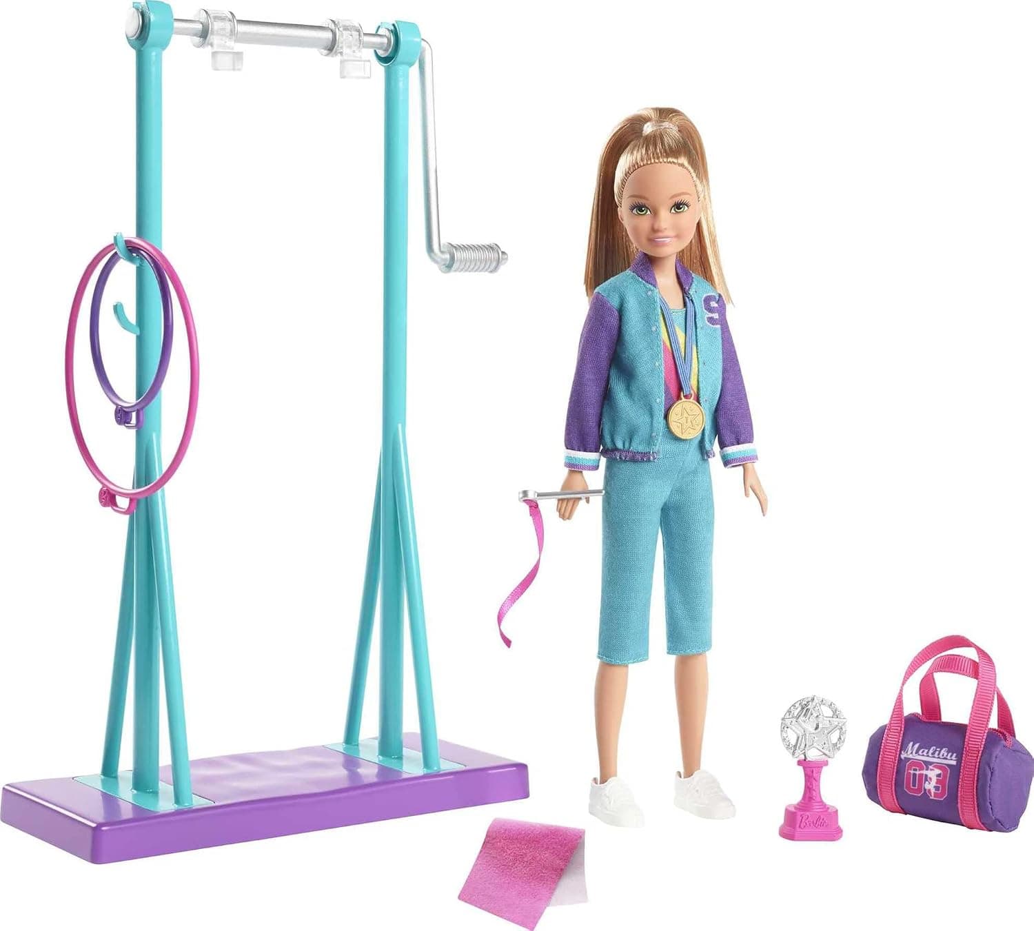 Barbie Team Stacie Gymnast Doll with Accessories, Toys +3 Years (Mattel GBK59)