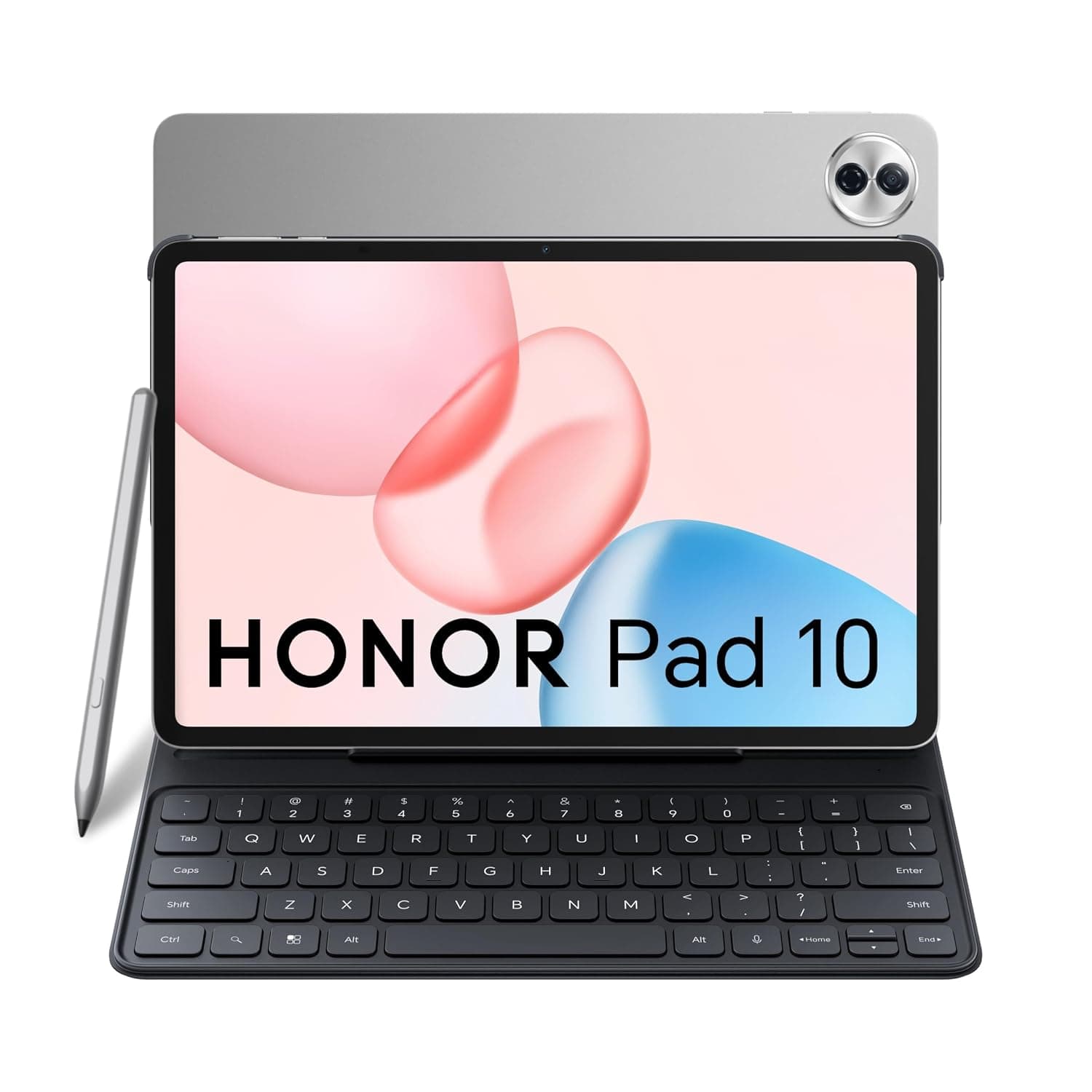 HONOR Pad 10 12.1 Inch Wi-Fi Tablet 8GB RAM 256GB ROM Gray Bundle with Free Keyboard Case & Honor Choice Pencil - KSA Version