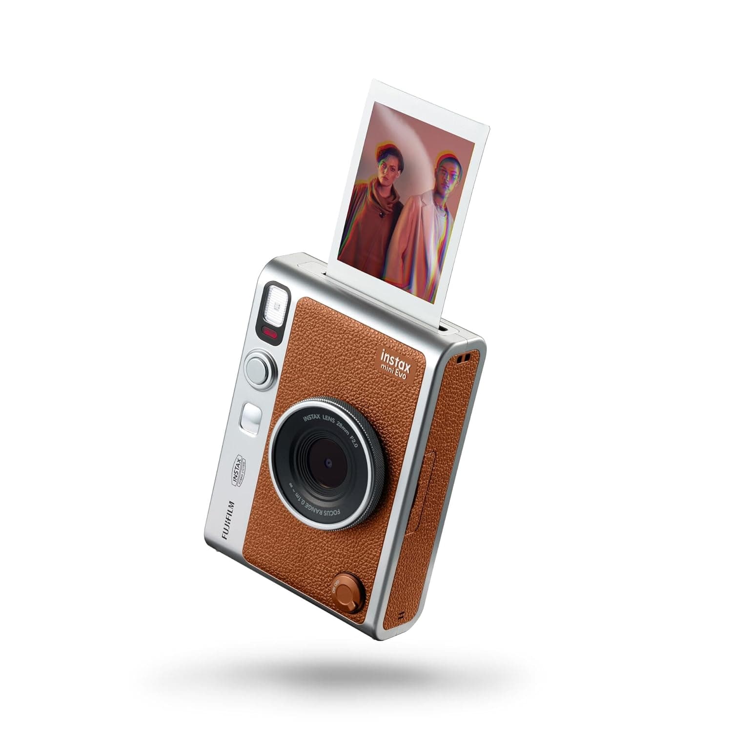 Fujifilm instax Mini Evo Hybrid Instant Camera – Brown (KSA Version, 2-Year Warranty) – Camera + Printer