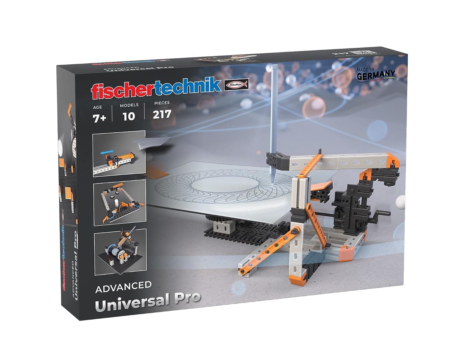 fischertechnik Universal Pro 571903 Construction Kit, Technical Toy, 10 Models from 7 Years, Orange