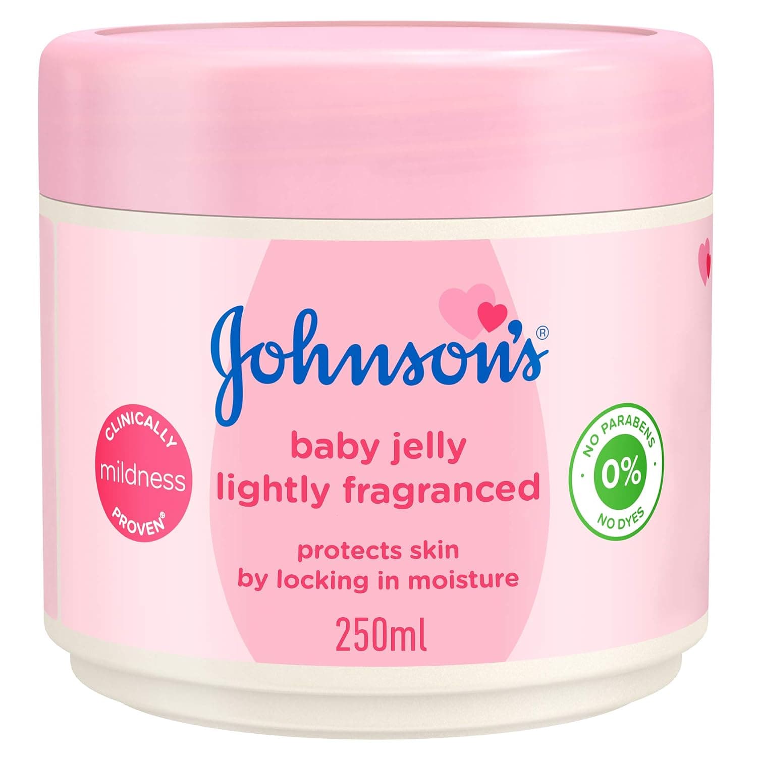 Johnson's Baby Jelly, Lightly Fragranced, formulated to protect newborn baby skin by creating a light protective barrier against wetness and preventing nappy rash, 250ml