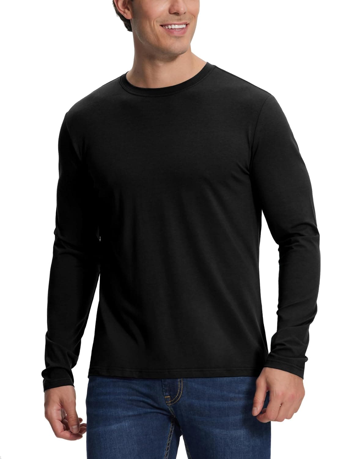 Pioneer Camp Mens Bamboo T Shirt Ultra Soft White Plain Tshirts Shirts for Men Cooling Crew Neck Casual Basic Tee Shirt