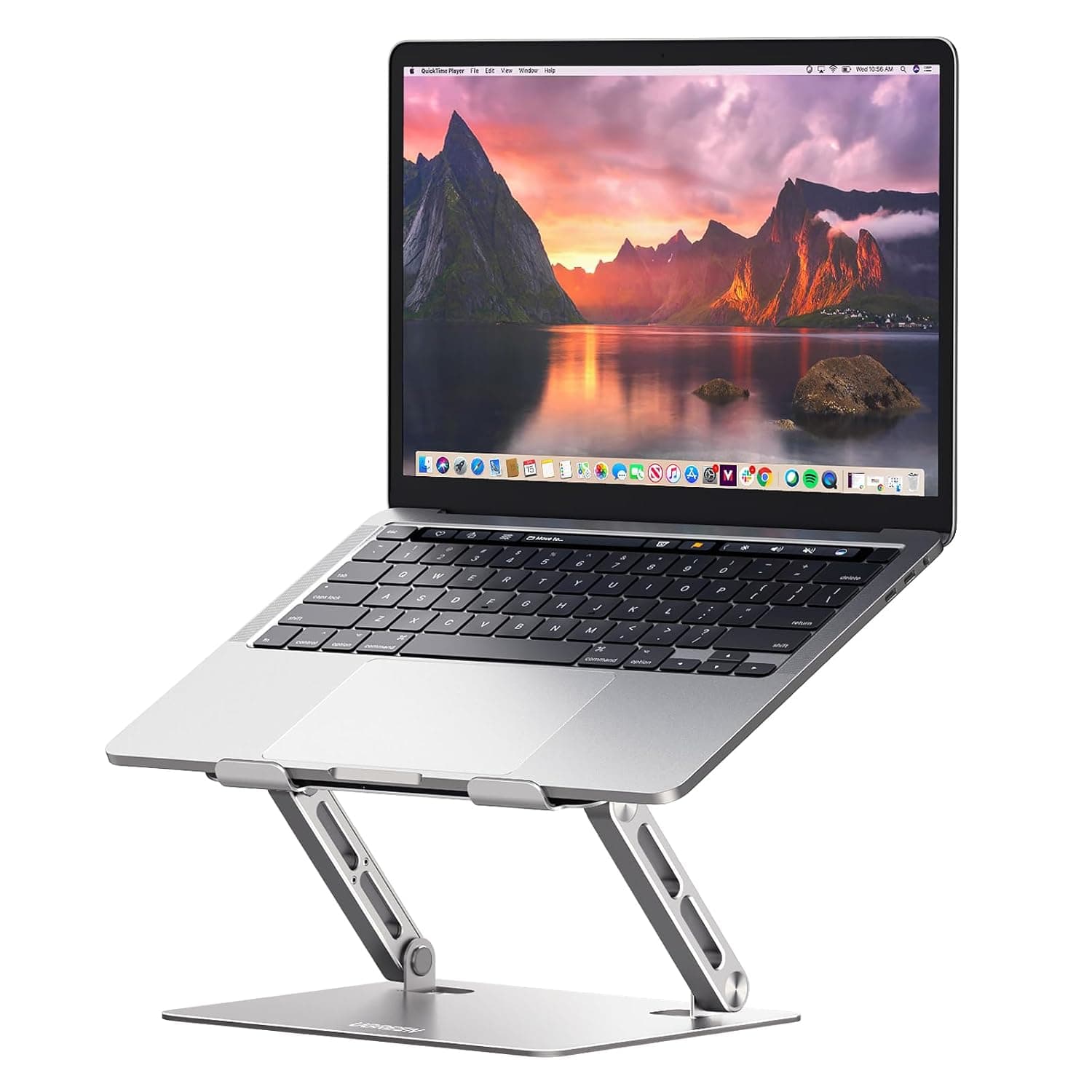 يوجرين حامل لابتوب مطور بقاعدة متينة قابلة للتعديل والطي بتصميم مريح للمكتب مناسب لاجهزة ماك بوك اير وماك بوك برو ولينوفو واتش بي وجميع اجهزة اللابتوب حتى 17.3 انش