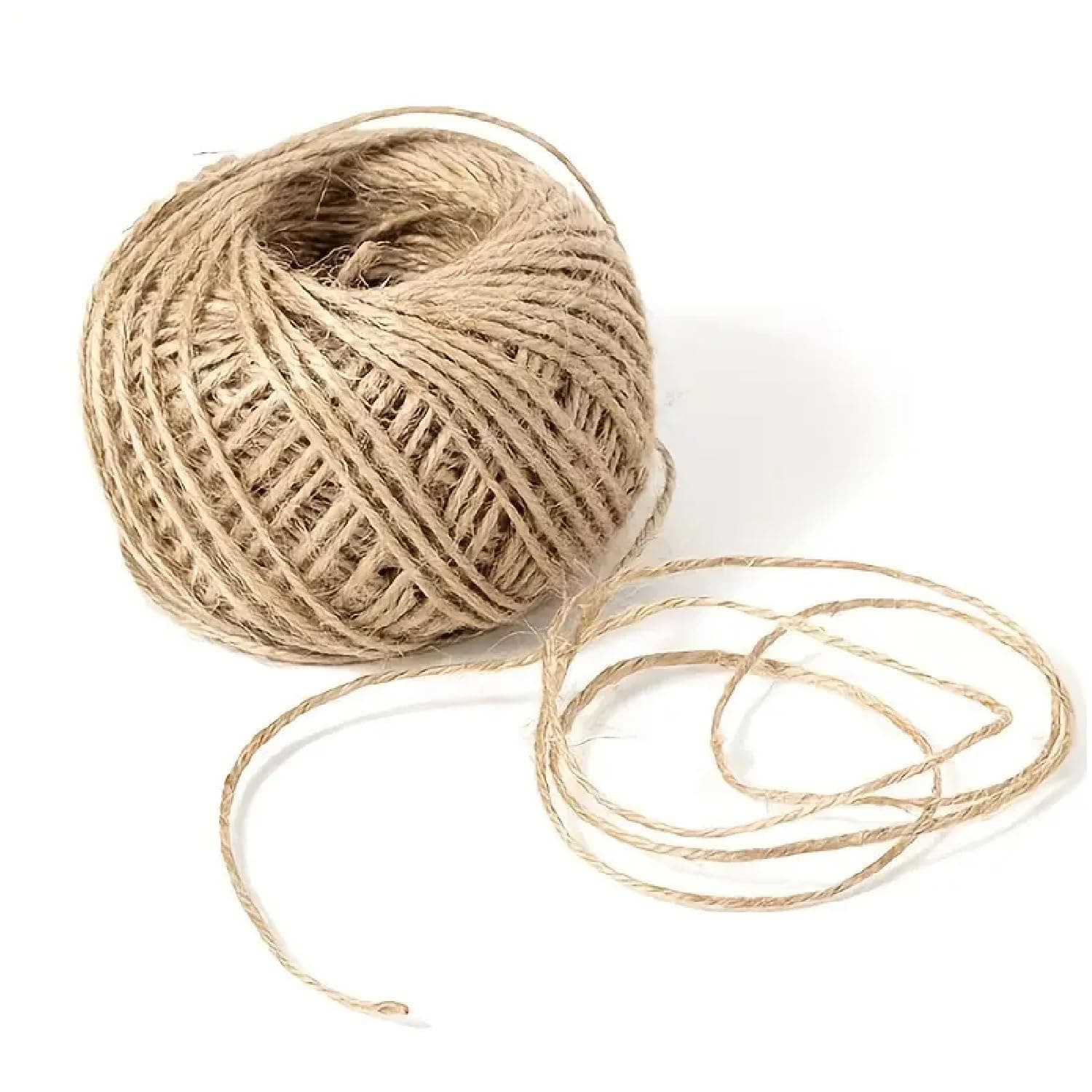 Natural Jute Rope 1.8mm x 20M, Strand Burlap Cord for Crafts, Gardening, Gift Wrapping & Wedding Decorations – Durable Hemp Material, Natural Color