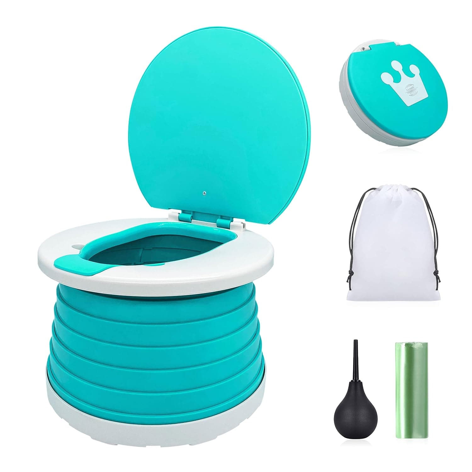 Toddler Potty, Travel Potty for Toddlers Portable Folding Children's Toilet Chair Seat Boys and Girls Toddler Toilet Training Seat Car Toilet Plate for Travel, Car, Camping, Park Etc