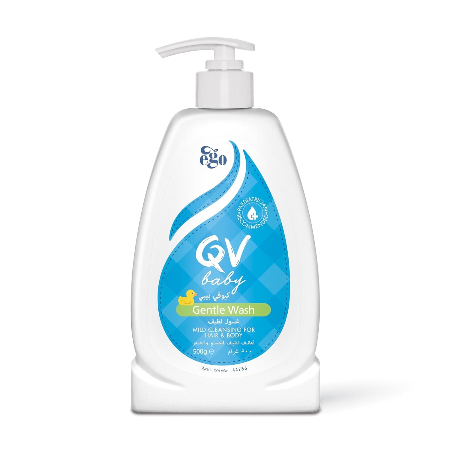 QV Baby Gentle Wash 500g | Mild, Soap-Free Cleanser for Sensitive Skin | Hypoallergenic, Fragrance-Free, Dermatologist Recommended | Ideal for Daily Use