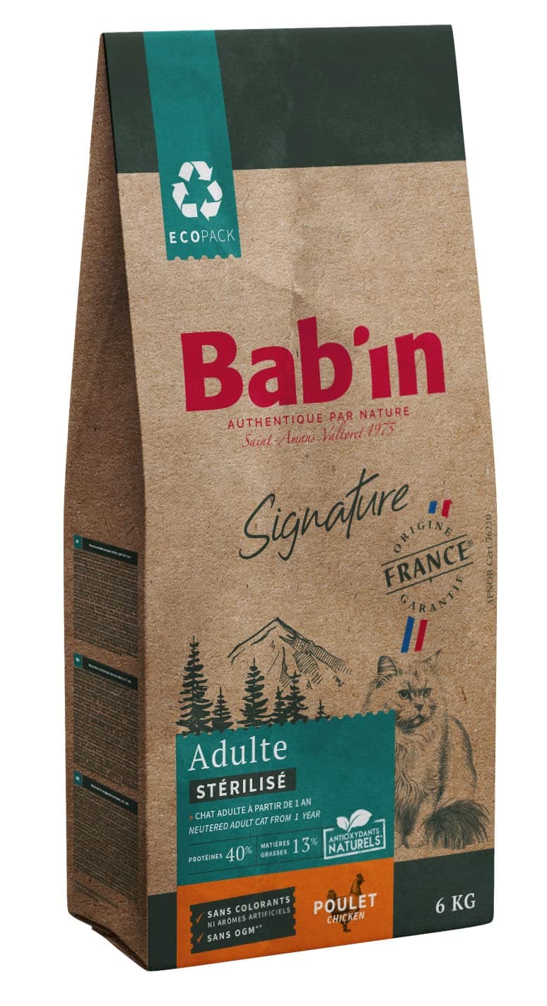 Babin Adult Sterilized Cat Dry Food Chicken - 6 Kg
