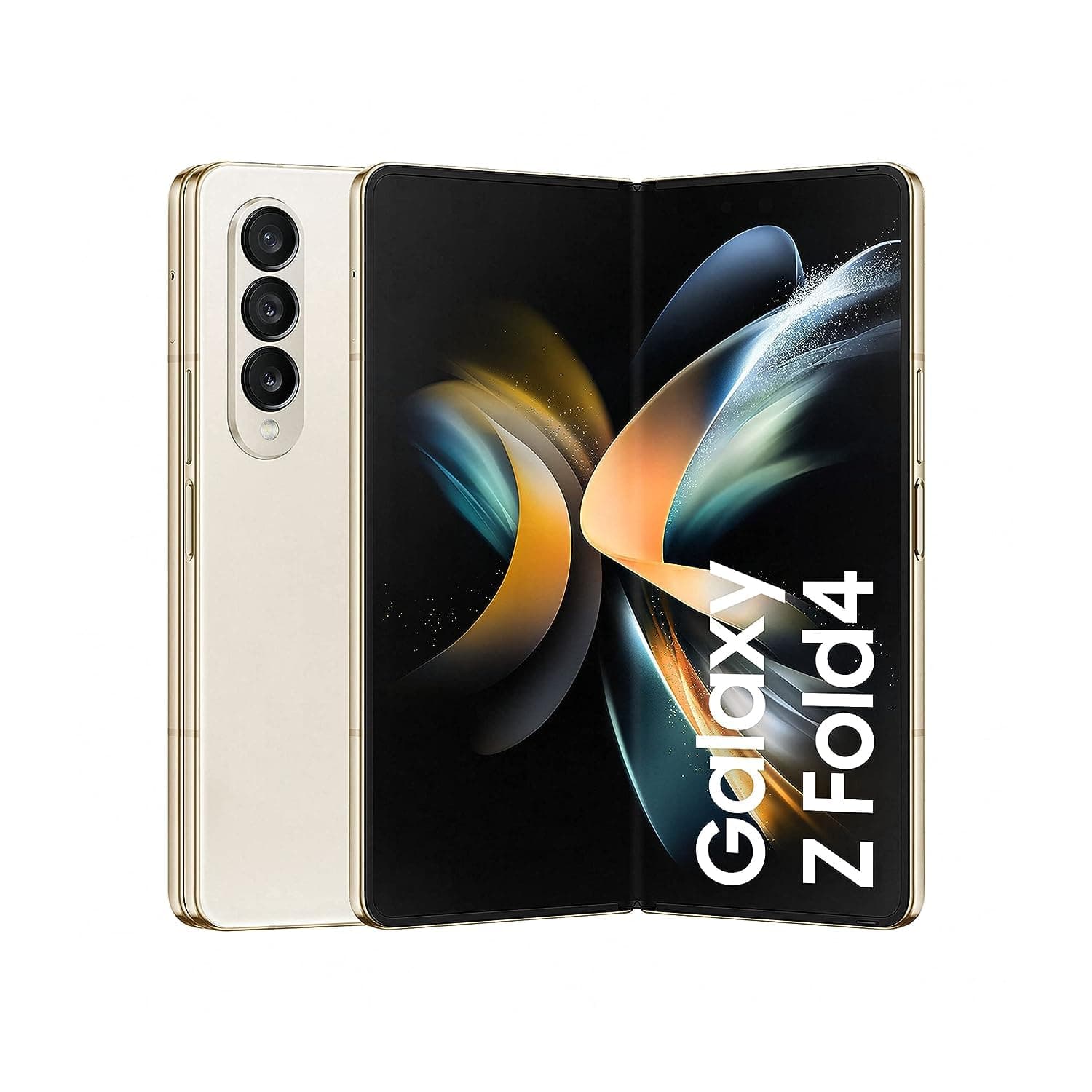 Samsung Galaxy Z Fold4 5G Dual SIM Mobile Phone Android Folding Smartphone 512GB, Beige (KSA Version)