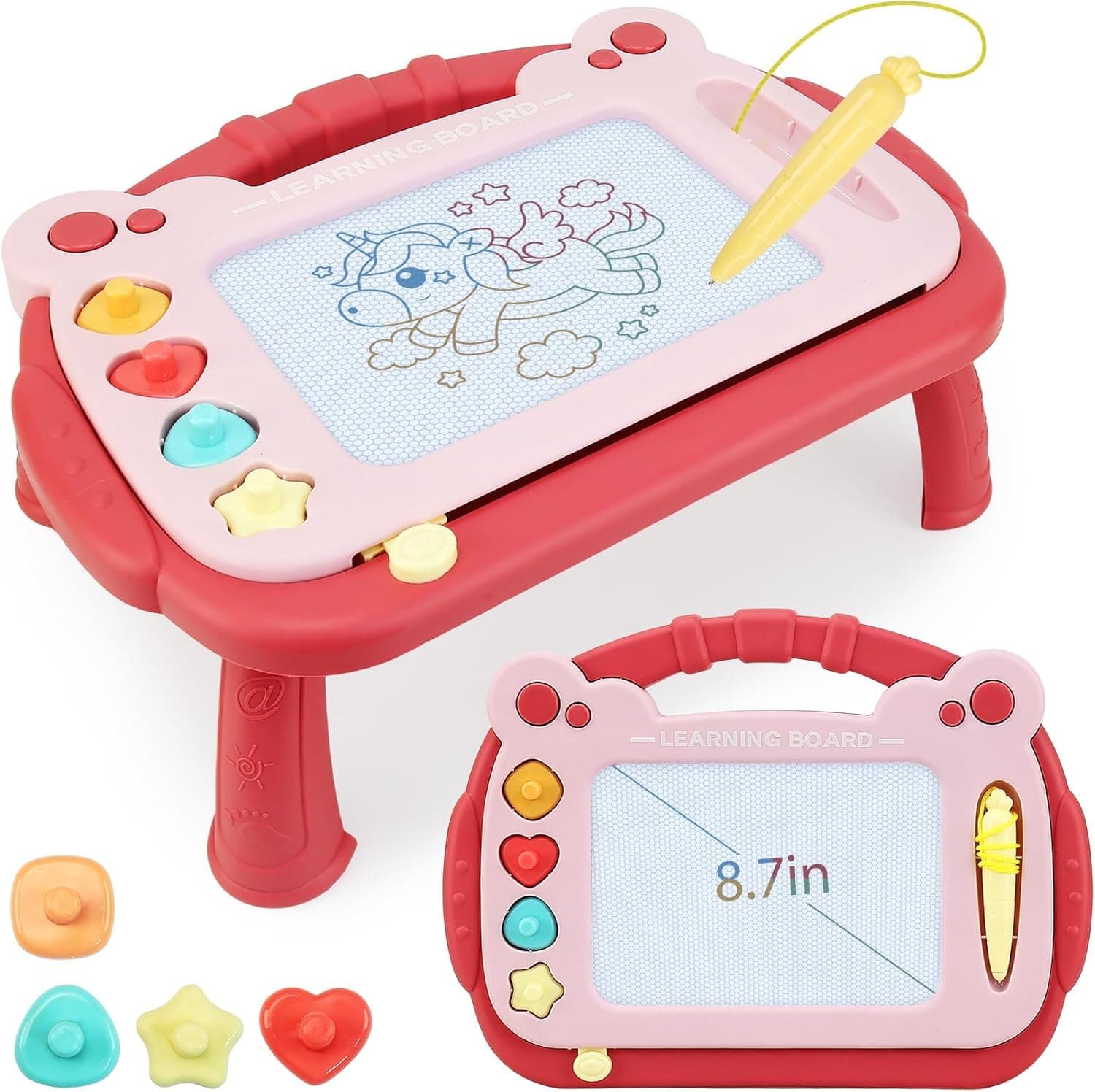 Magnetic Drawing Board, Sketch Doodle Board Pad Toy, Educational Learning Toys for kids Learning Toys for Baby Kids Boys Girls Birthday Gift