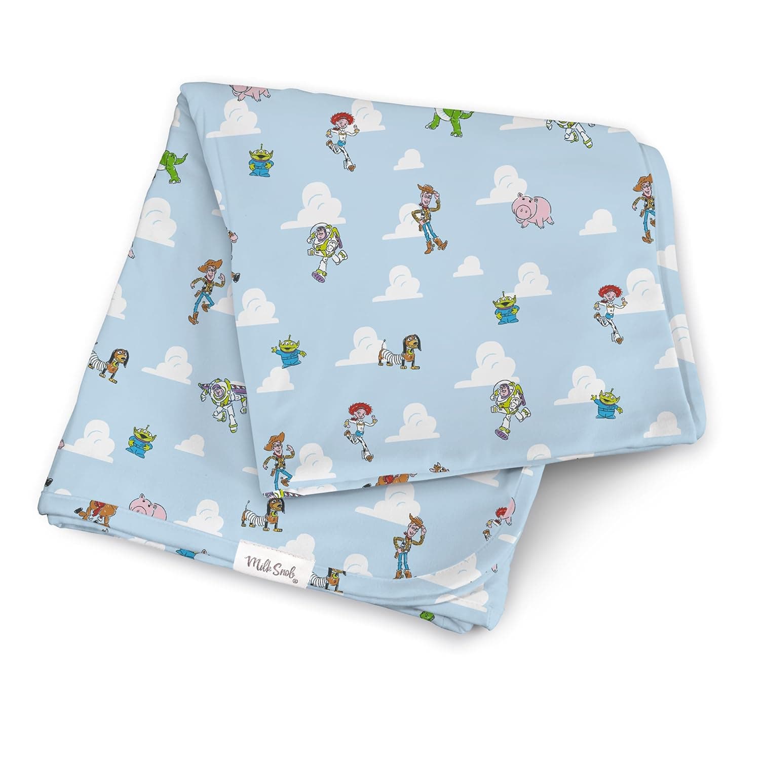 Milk Snob Disney Pixar Toy Story Baby Boy and Girl Swaddle Blanket, Soft Receiving, Security Bed and Play Blanket, Toddler and Infant Baby Bedding Registry and Shower Gifts, Newborn Essentials, 35x35