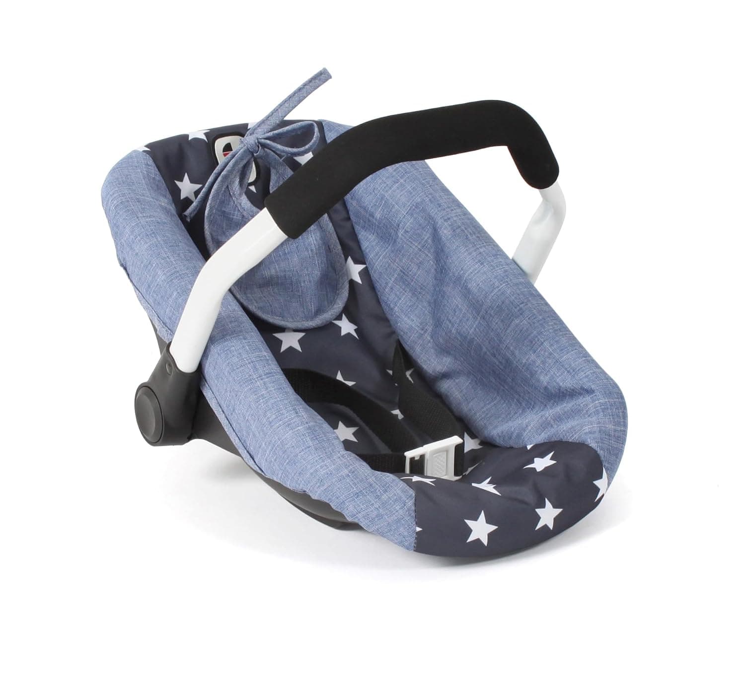 Bayer Chic 2000 - Doll Car Seat for Baby Dolls, Doll Carrier, Doll Accessories, Car Seat for Dolls, Stars Navy, 45 x 31 x 32 cm