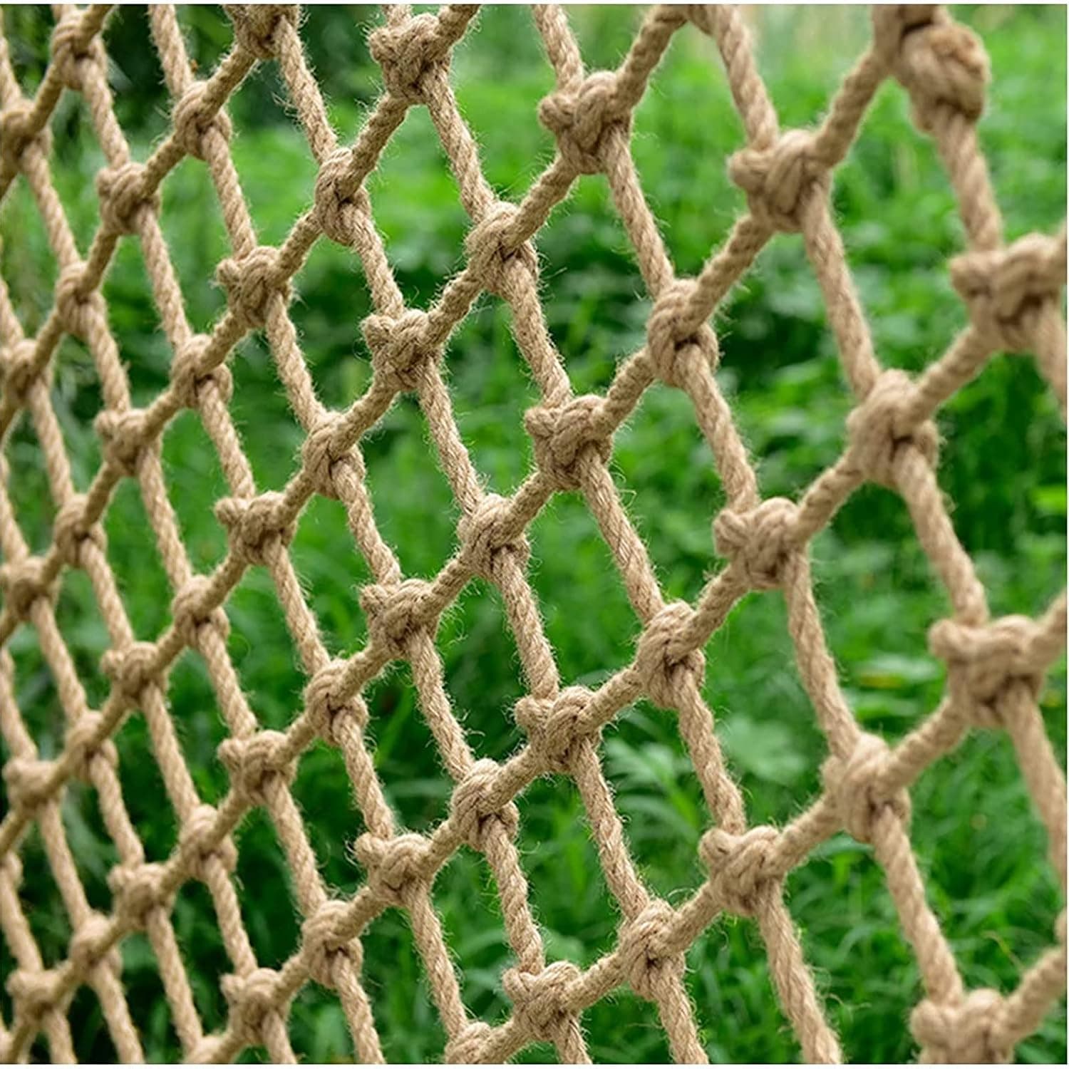 Thick 1x9m Hemp Rope Net - Waterproof Safety Net for Balconies, Kids & Pets - 15cm Mesh for Stairs, Garden Railings, Fence Protection