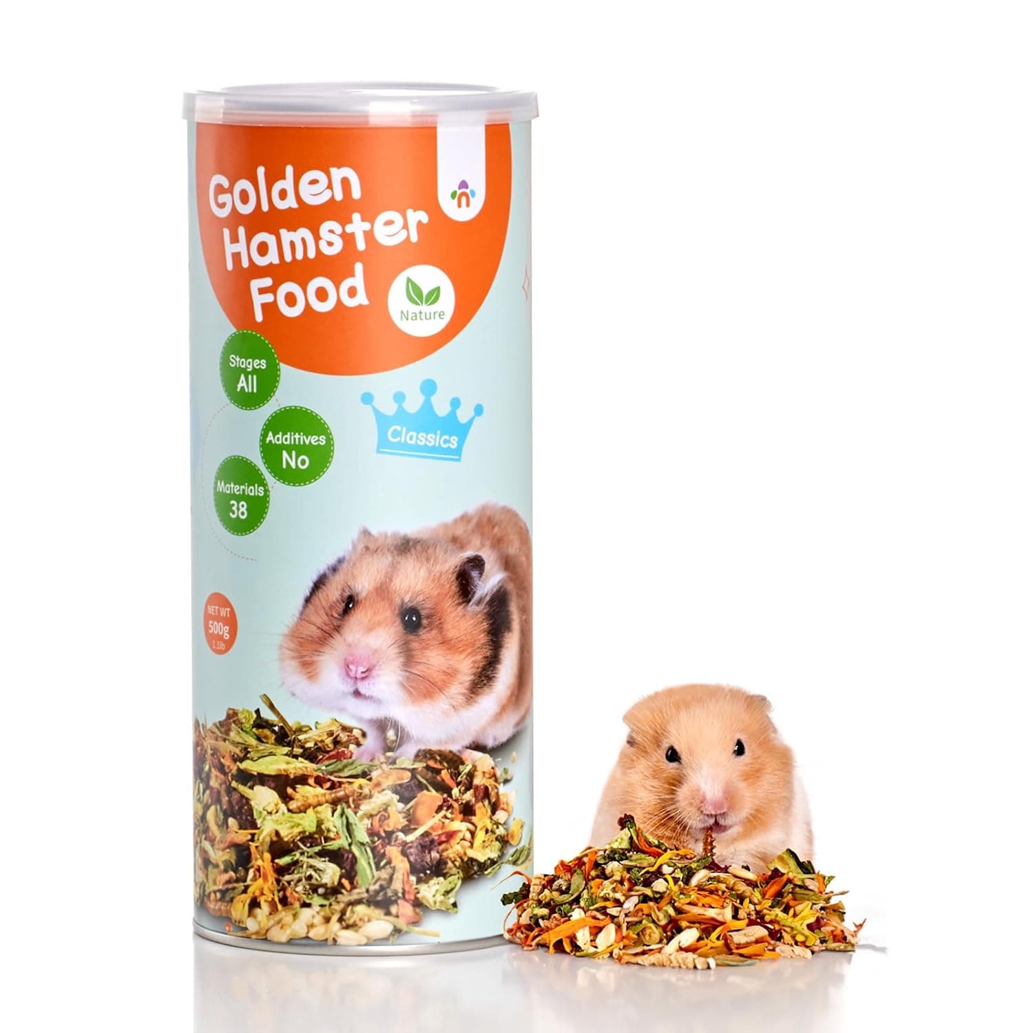 Niteangel Hamster Food & Treats Toy - Small Animal Natural Food for Syrian Dwarf Golden Hamsters or Other Small-Sized Pets