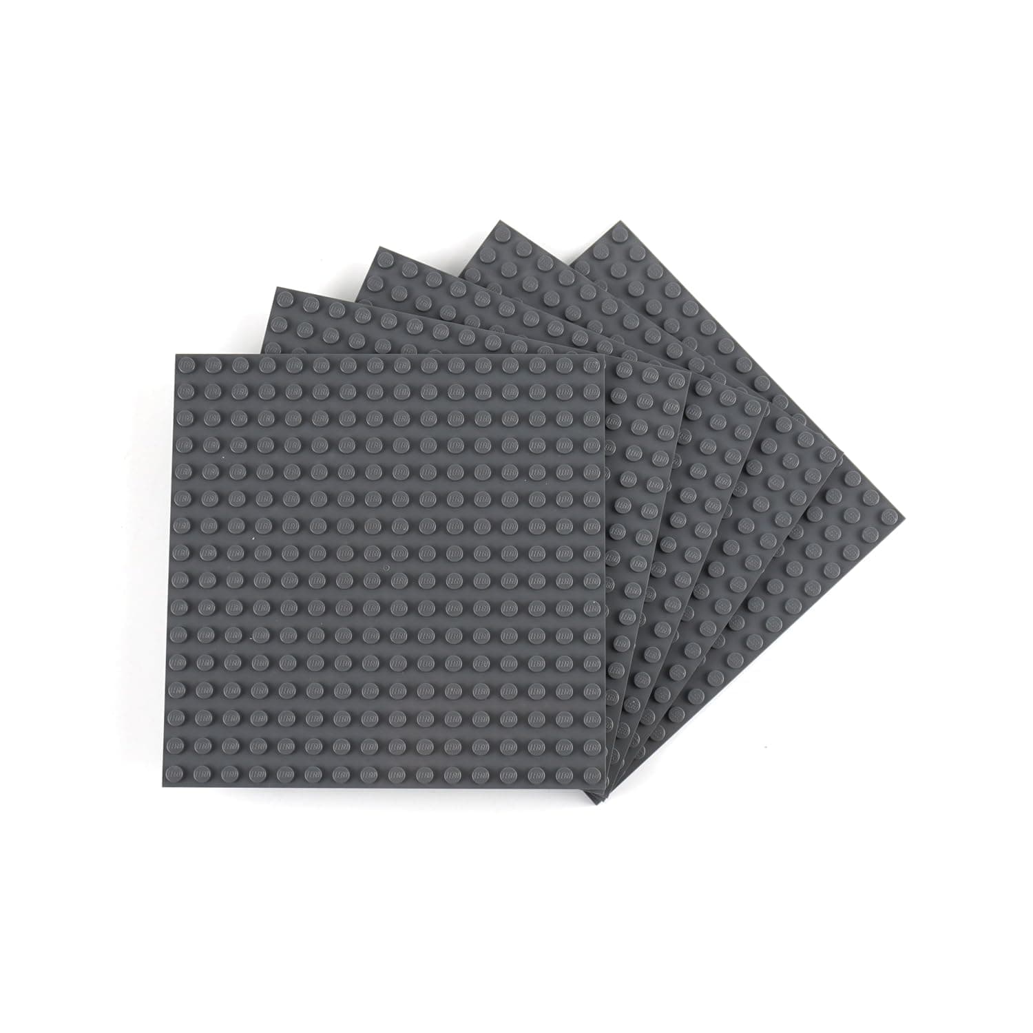 LEGO City Basic Classic Plate Building Plate 16 x 16 Dark Grey - Pack of 5 - Classic Building Plate 91405 for LEGO Houses and Creative Construction Projects