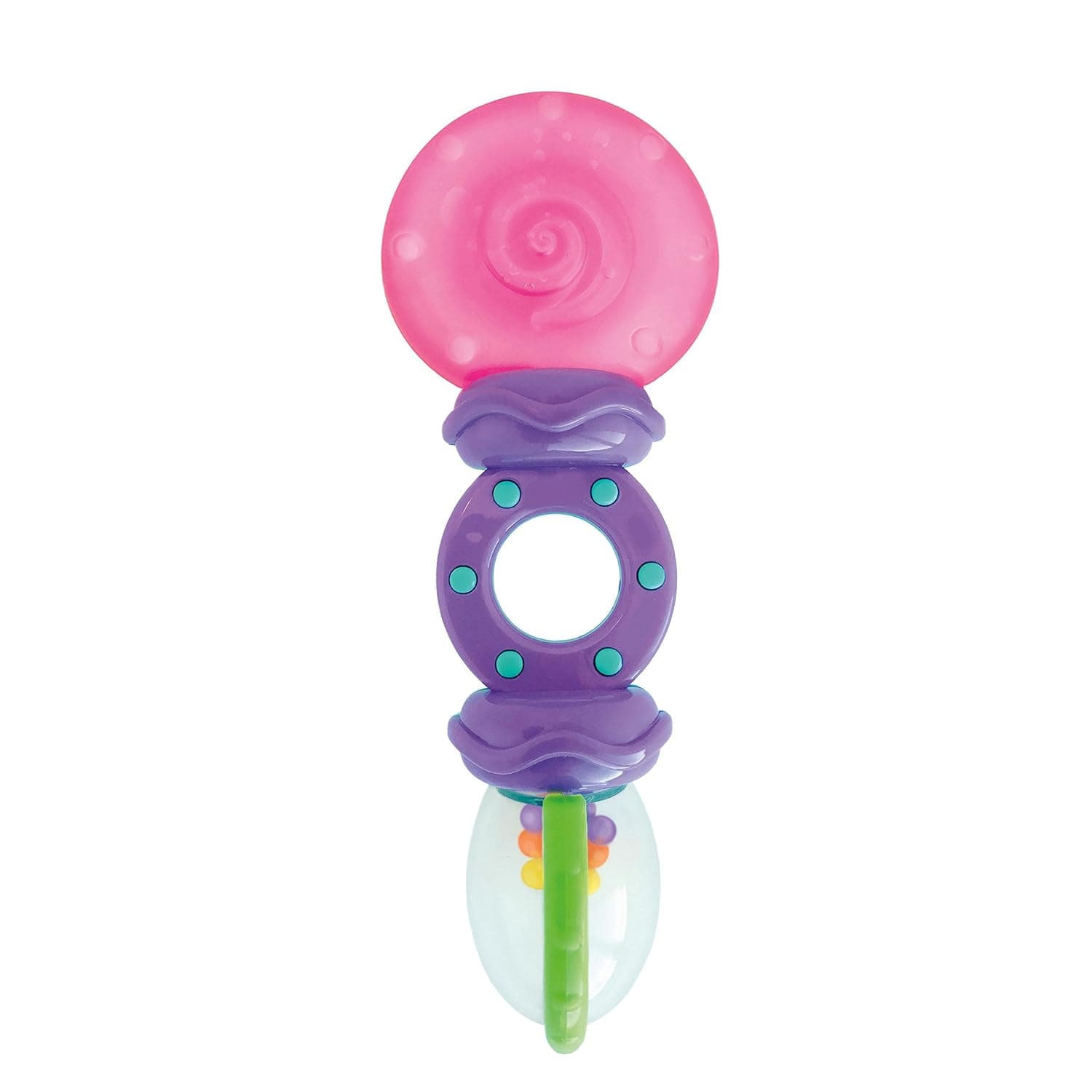 Bright Starts Teether Toy with Water-Filled End and Colorful Rattle, 3-36 months
