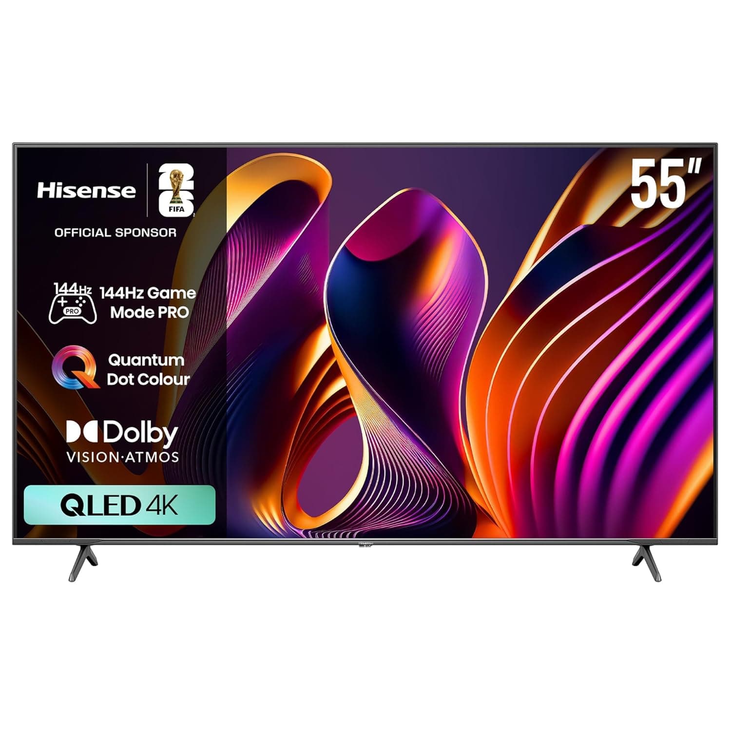 Hisense 55inch 4K UHD,Full Array Local Dimming,Smart TV,QLED,AI Sport Mode,Smooth motion,DTS,144Hz Game Mode Pro,Voice control,DolbyVision IQ,DolbyAtmos,Airplay,120High Refresh Rate,Built in Subwoofer