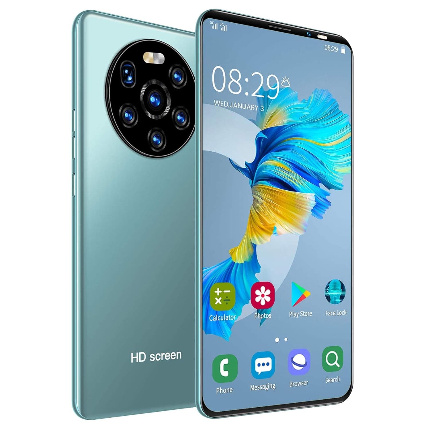 mate40 pro 5.45 inch HD Screen Phone Dual Card Dual Standby Ultra-Thin Smart Phone 512MB+4GB, with WiFi+BT+FM+GPS Functions