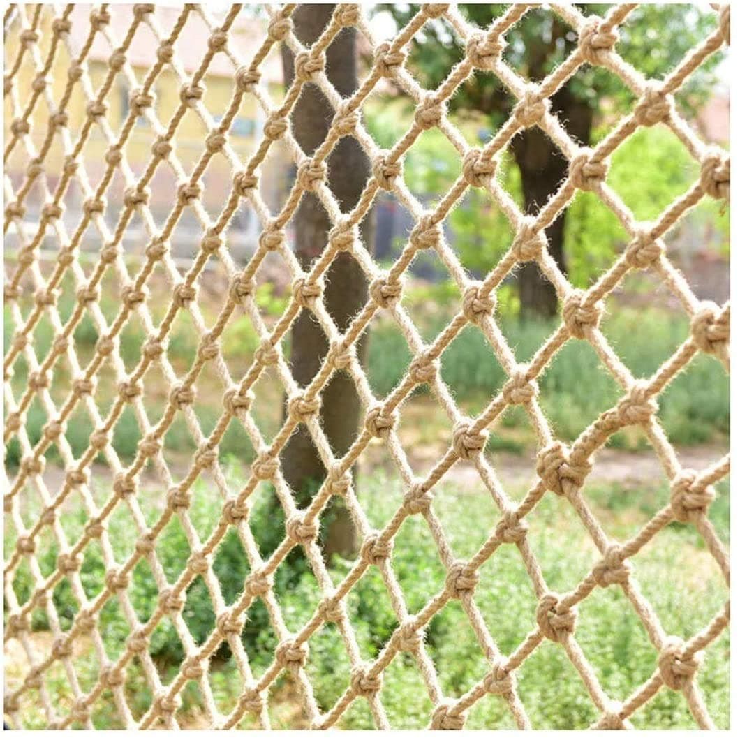 Cargo Nets,Child Safety Net, Balcony Protective Net Pets Railings Fence Net Hemp Cargo Net Garden Swing Hammock Playground Decoration Hemp Rope Net Multiple Size Child Safety Nettin(Size:1*3m(3*10ft))