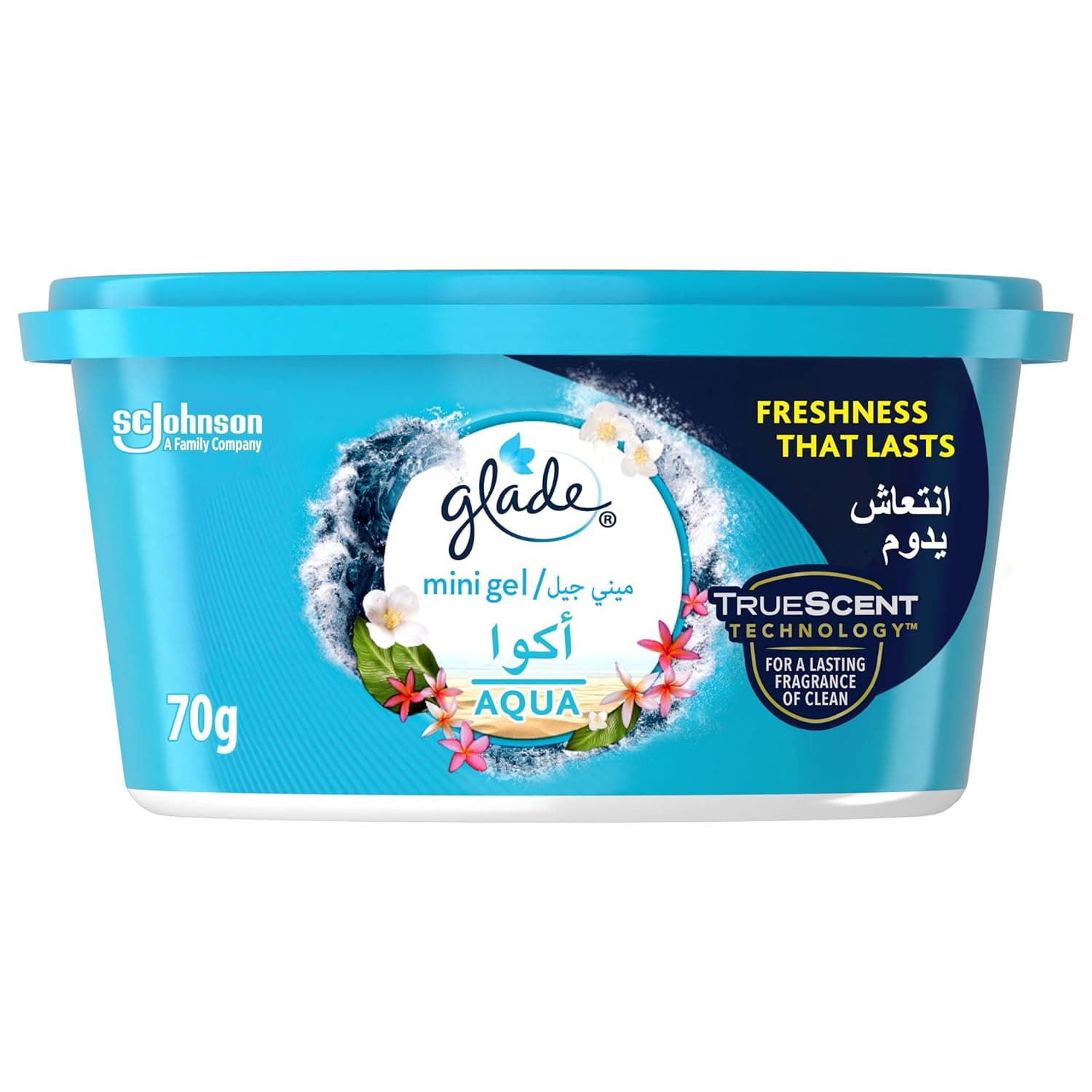 Glade Air Freshener Scented Gel with Aqua Scent, Car Freshener, 70 g
