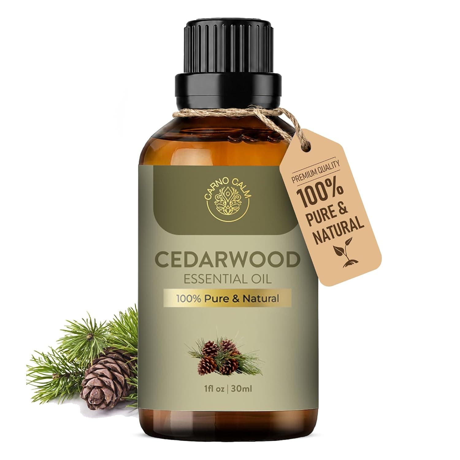 Organic Cedarwood Essential Oil |USDA Certified | Pure & Natural | for Hair Skin Focus Wood | Woody and Earthy Aroma for Clarity | Diffuser Fragrance Oil Soaps Candles | 30ml | 100% pure cedarwood oil with woody, earthy aroma — for diffuser, hair, skin and DIY uses.