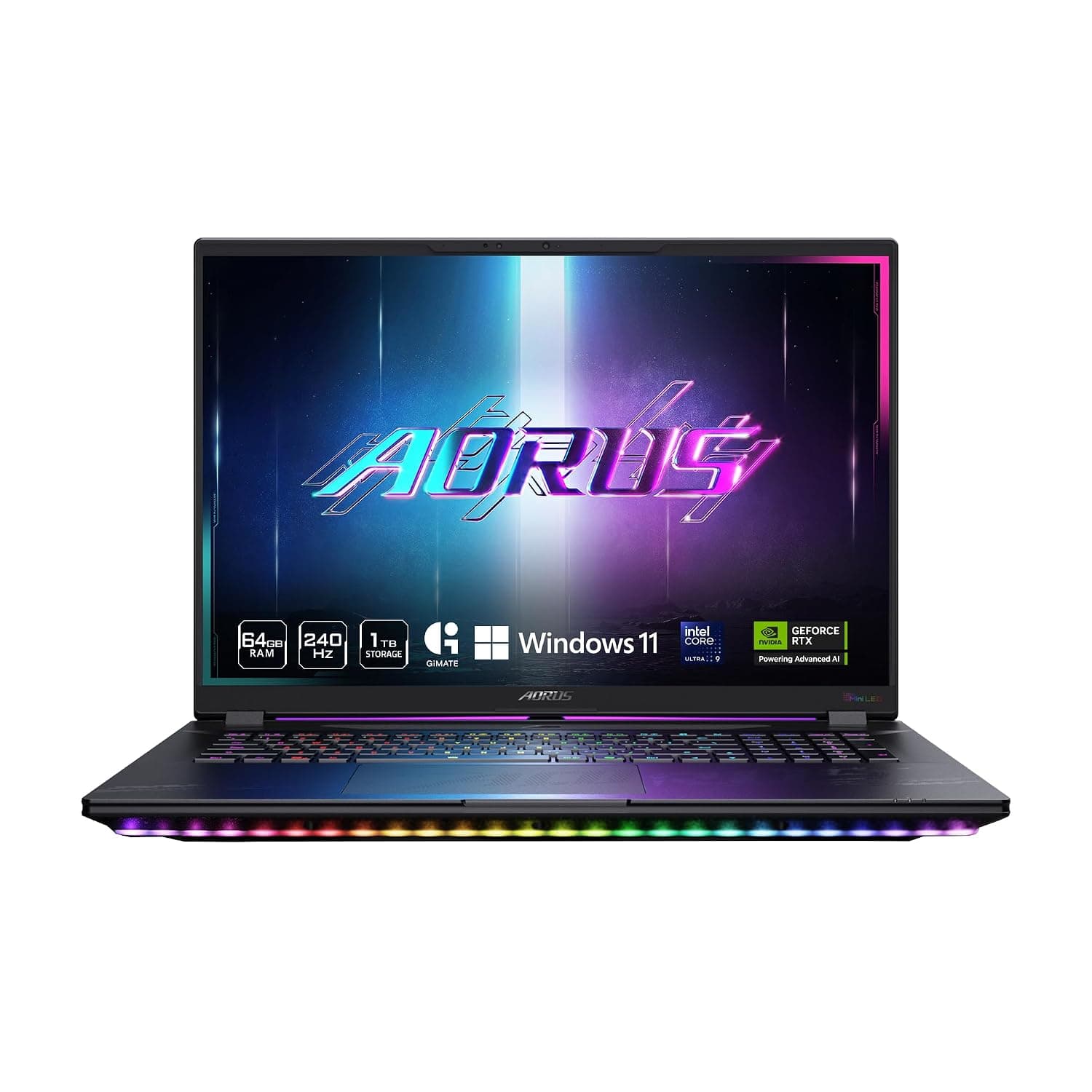 GIGABYTE AORUS Master 18 Gaming Laptop - 240Hz 2560x1600 Mini-LED - NVIDIA GeForce RTX 5080 - Intel Core Ultra 9 275HX - 2TB SSD with 32GB DDR5 RAM - Windows 11 Home AD (AORUS Master 18 BYHC5USD65SH)