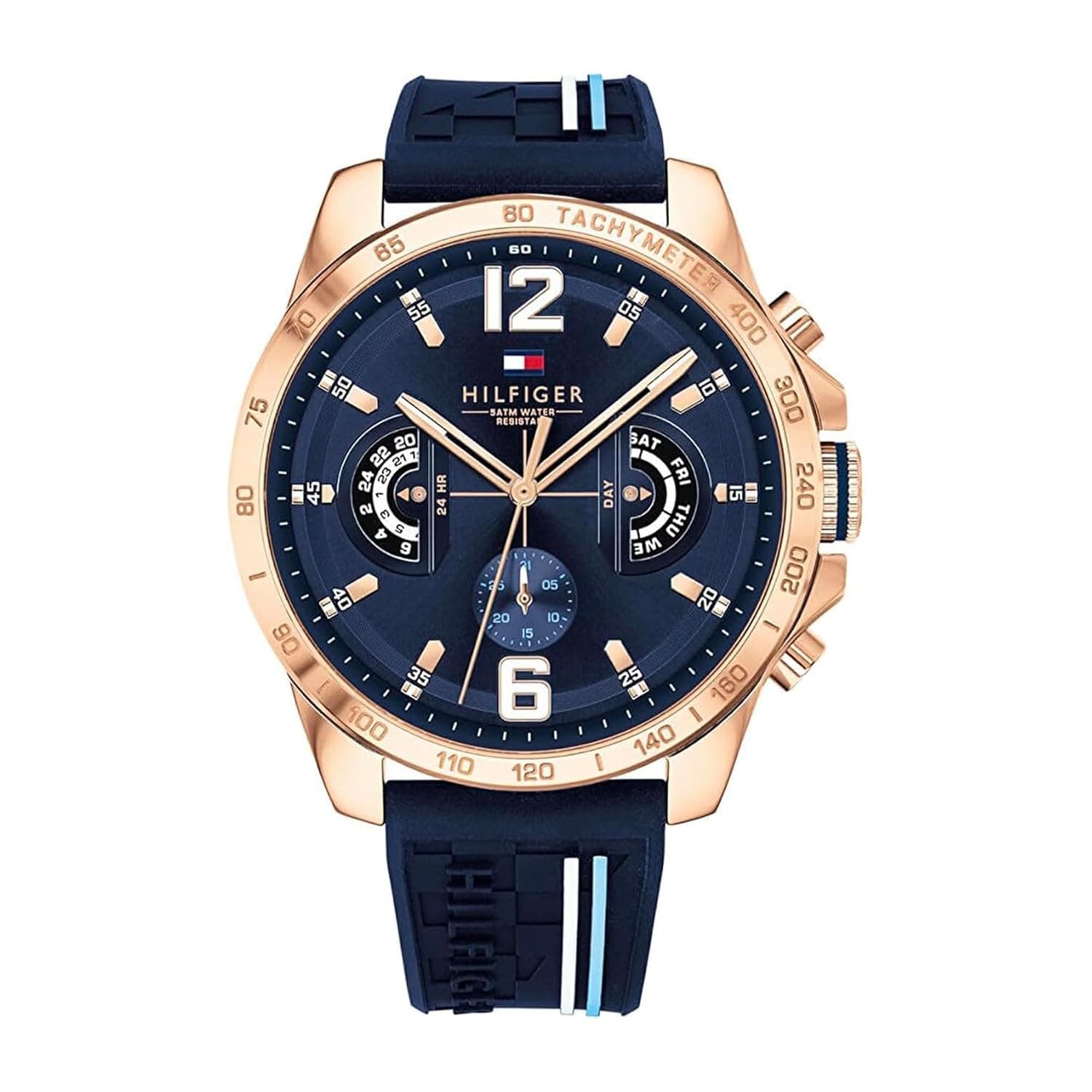 Tommy Hilfiger Men's Navy Dial Navy Silicone Watch - 1791474