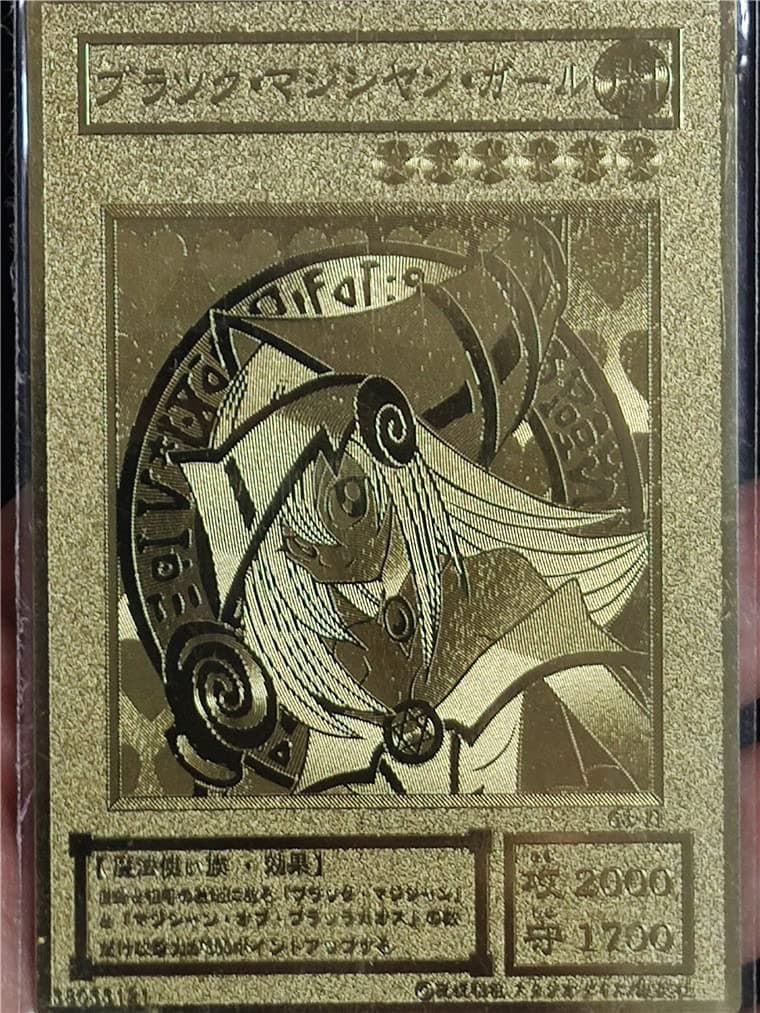 SA-LUX - Yu%Gi%Ohs Dark Magician Girl Gold Silver Тоуs Hobbies Hobby Collectibles Game Collection Anime Cards (1pcs Gold)