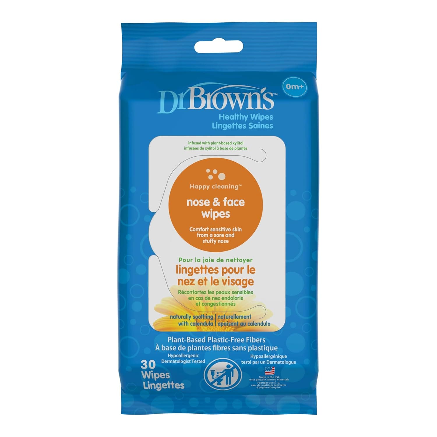Dr Browns Nose and Face Wipes, 30 Count, HG002-P2