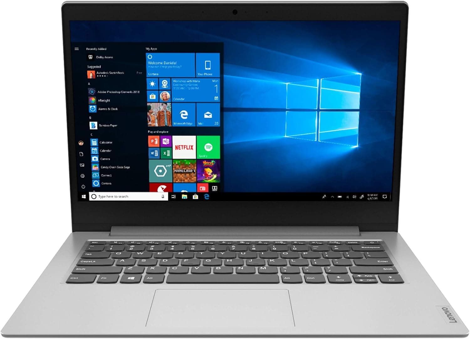 Lenovo IdeaPad 1 Laptop (14in, AMD A6-Series, 4GB Memory, AMD Radeon R4,64GB eMMC Flash Memory, Platinum Grey, 81VS009GUS)