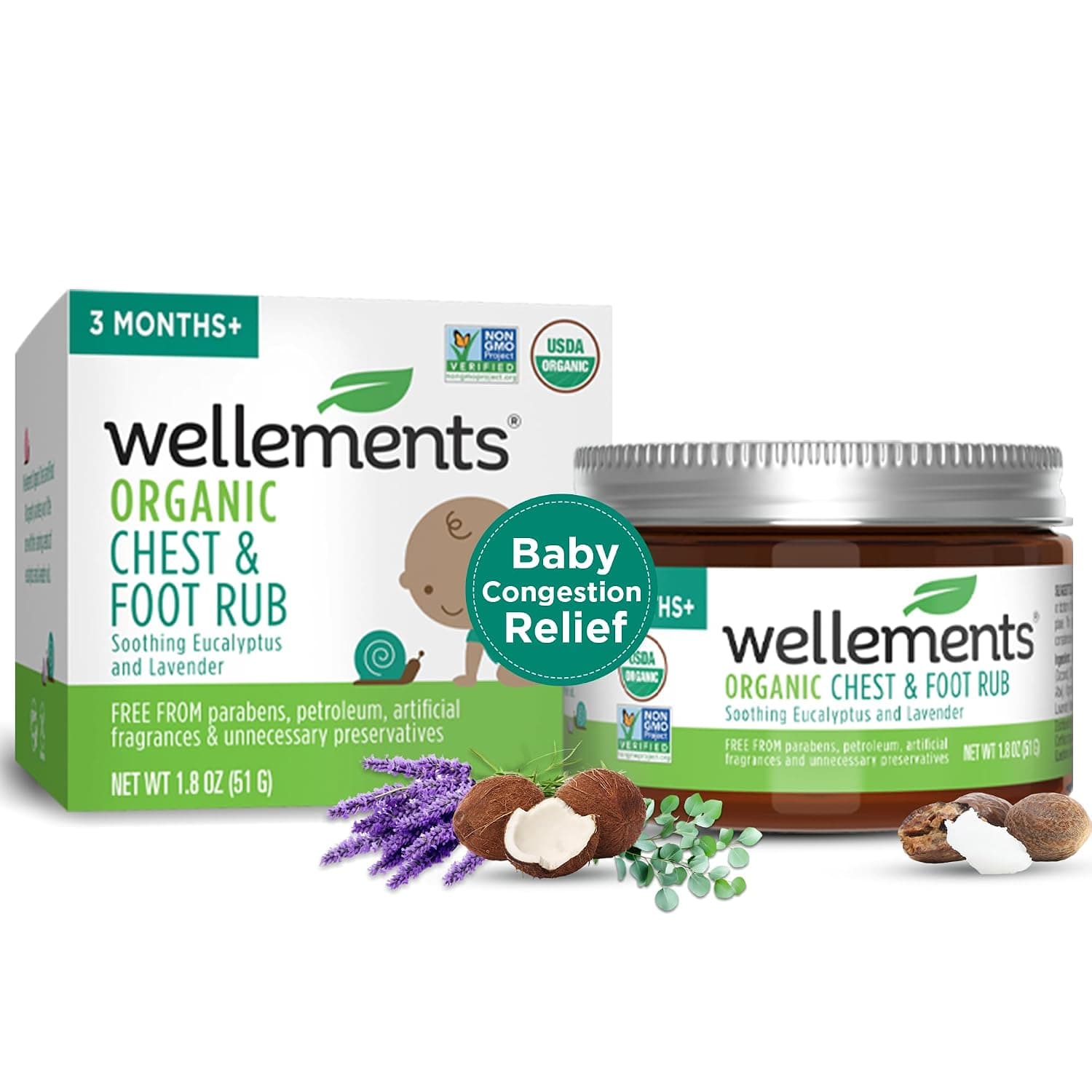 Wellements Organic Baby Chest & Foot Rub, 60ml