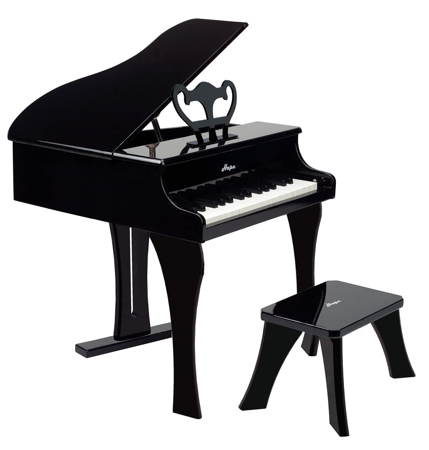 Hape Happy Grand Piano Musical Instrument for Toddlers – 30-Key Wooden Keyboard, Kid-Sized Design, Promotes Hand-Eye Coordination, Encourages Creativity, Ages 3+
