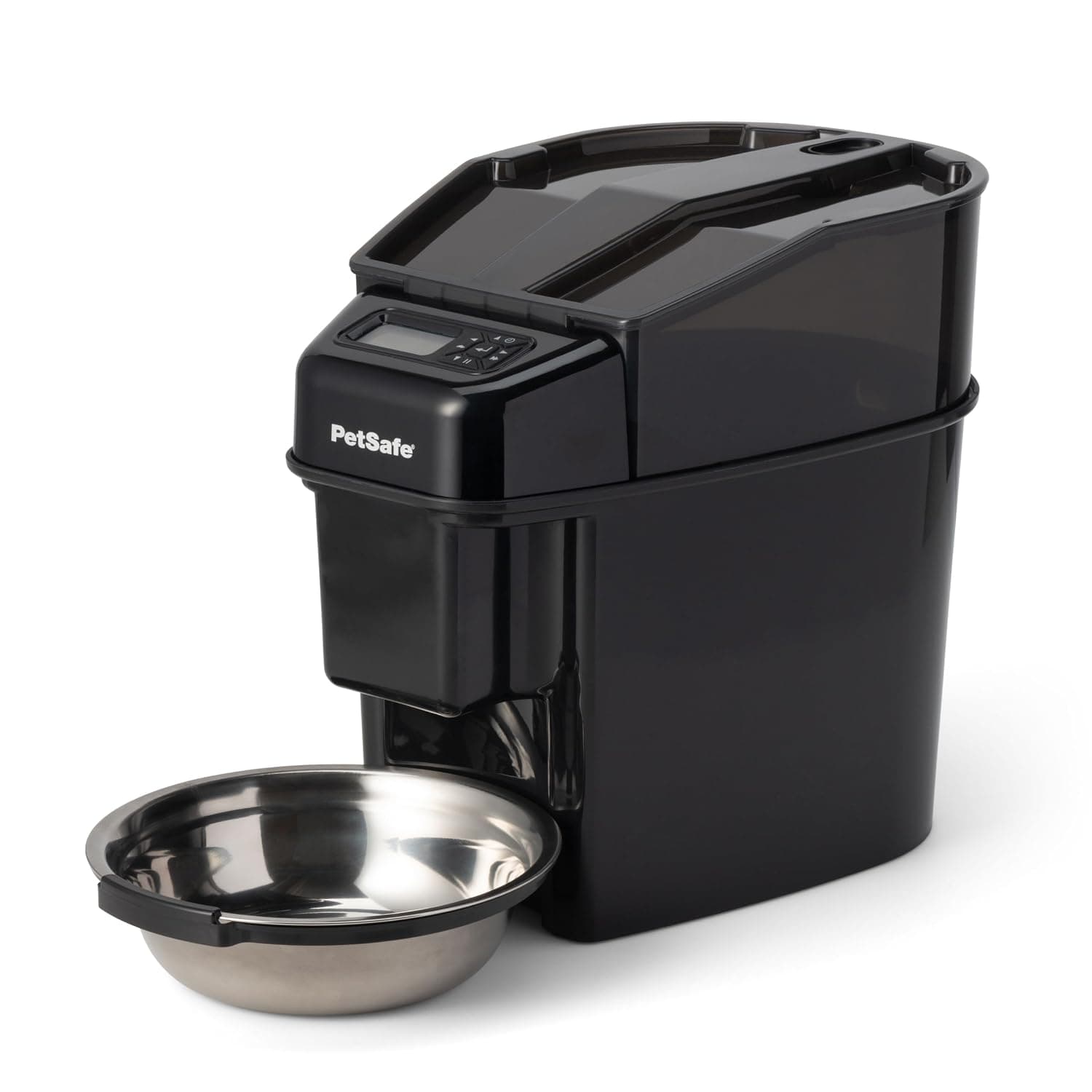 PetSafe Healthy Pet Simply Feed Automatic Feeder for Cats and Dogs - 24-Cup Capacity Pet Food Dispenser with Slow Feed & Portion Control (12 Meals per Day) - Stainless Steel Bowl - Anti-Jam Technology