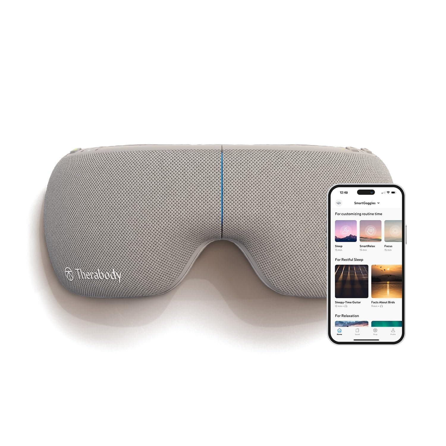 Smart Eye Massager – Air Massage + Vibration + Gentle Heat for Quick Relief | Therapody