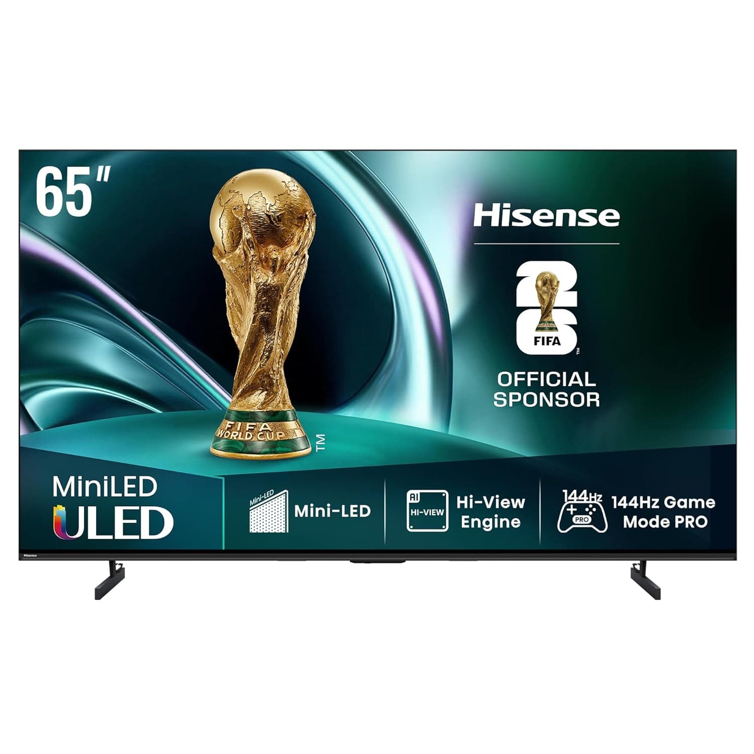 Hisense 65-Inch U7Q Series Mini-LED ULED 4K UHD Smart TV - QLED, Native 144Hz, 1000-Nit, Dolby Vision IQ, Full Array Local Dimming, Game Mode Pro, Alexa Compatibility (65U7Q, 2025 Model)