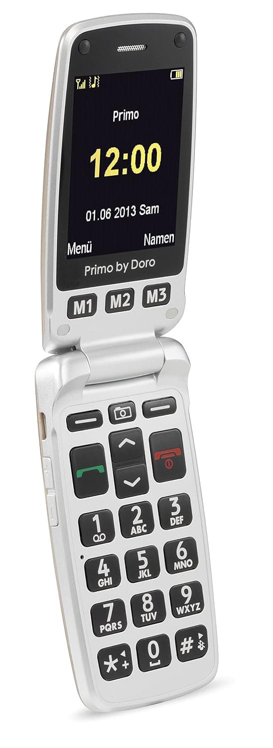 Doro Primo 413 Single-SIM (GSM Only | No CDMA) Factory Unlocked 2G Cellphone (Gold) - International Version