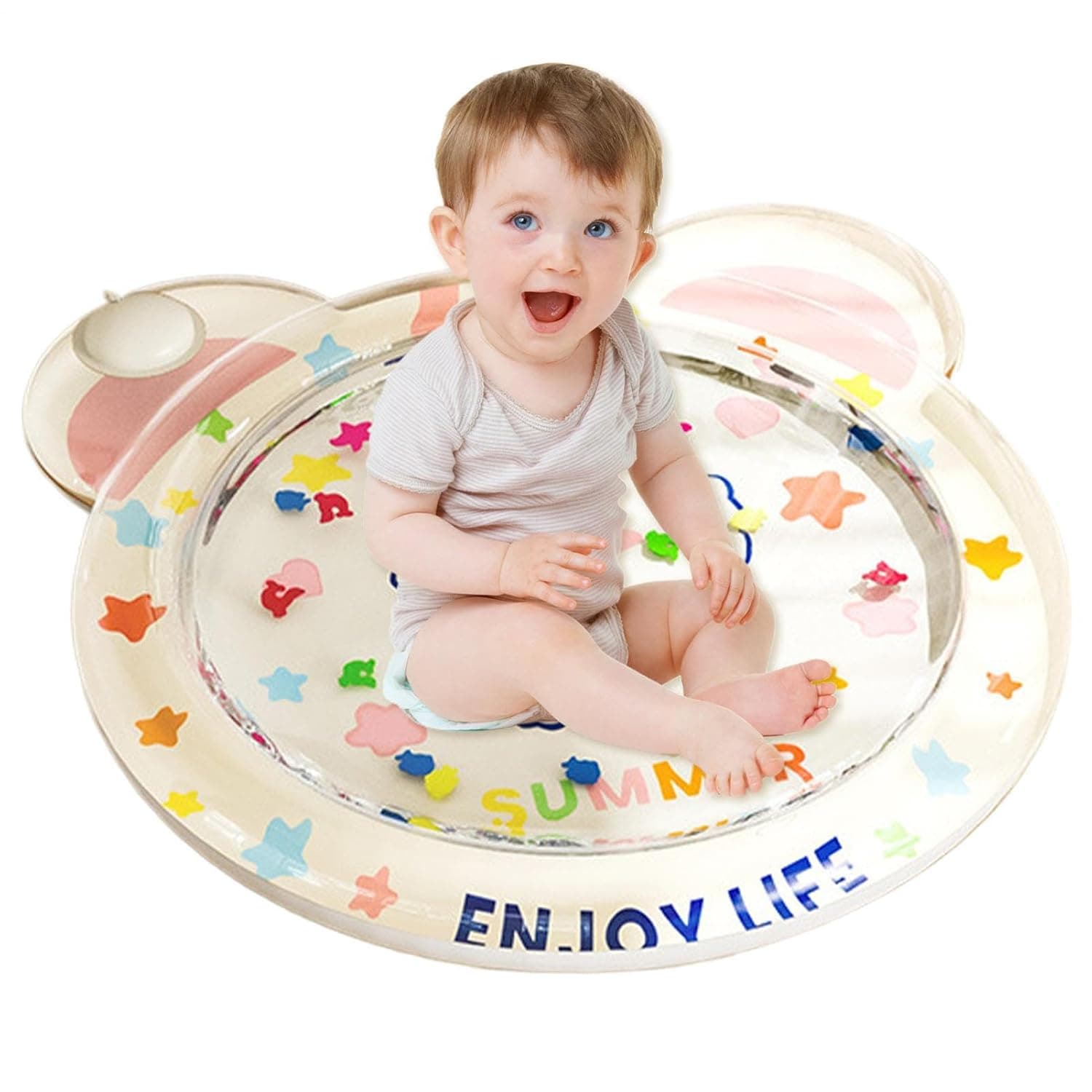 Water Play Mat for Infant Foldable Sensory Mat Activity Center Infant | Inflatable Sensory Play Padfor Child Infant Supplies Little Boys Nursery Room Daycare Center Indoor Home Travel Out