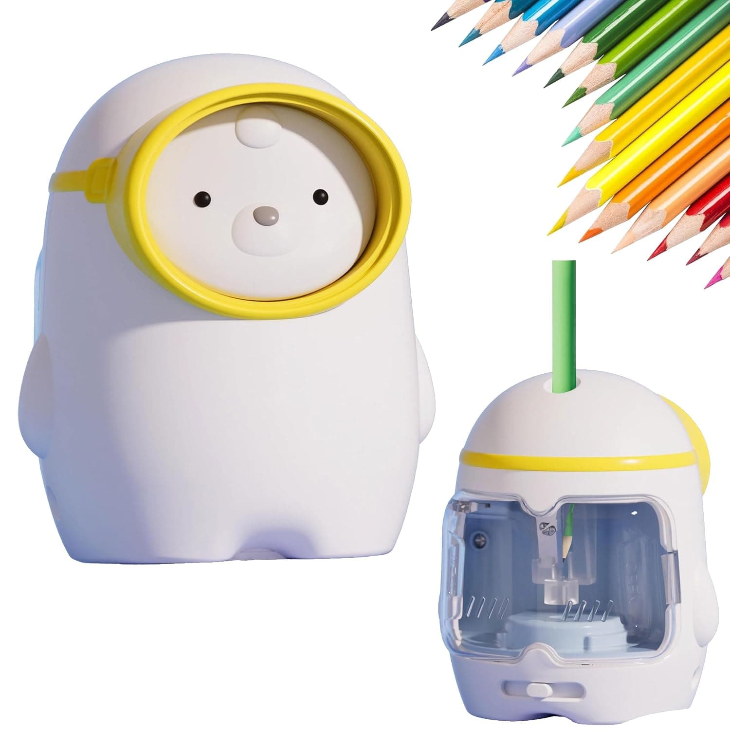 Electric Pencil Sharpener, Auto-Stop Feature and Heavy Duty Helical Blade Pencil Sharpener, USB & Battery Operated 3 Adjustable Sharpening Modes for 6-8mm Diameter Pencils for Student School Office